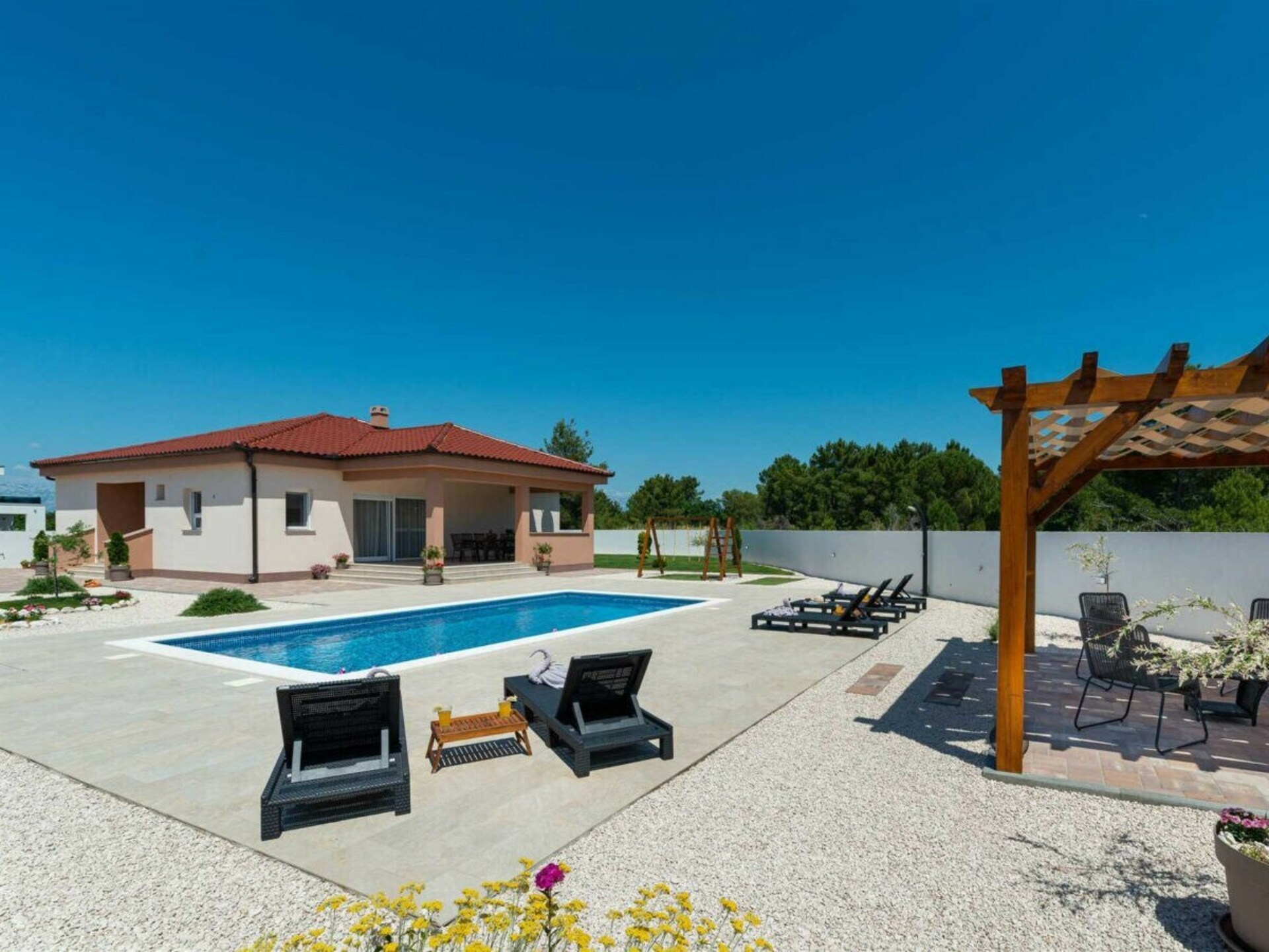 Moderne villa met privézwembad en zeezicht in Zadar, Kroatië - foto 19