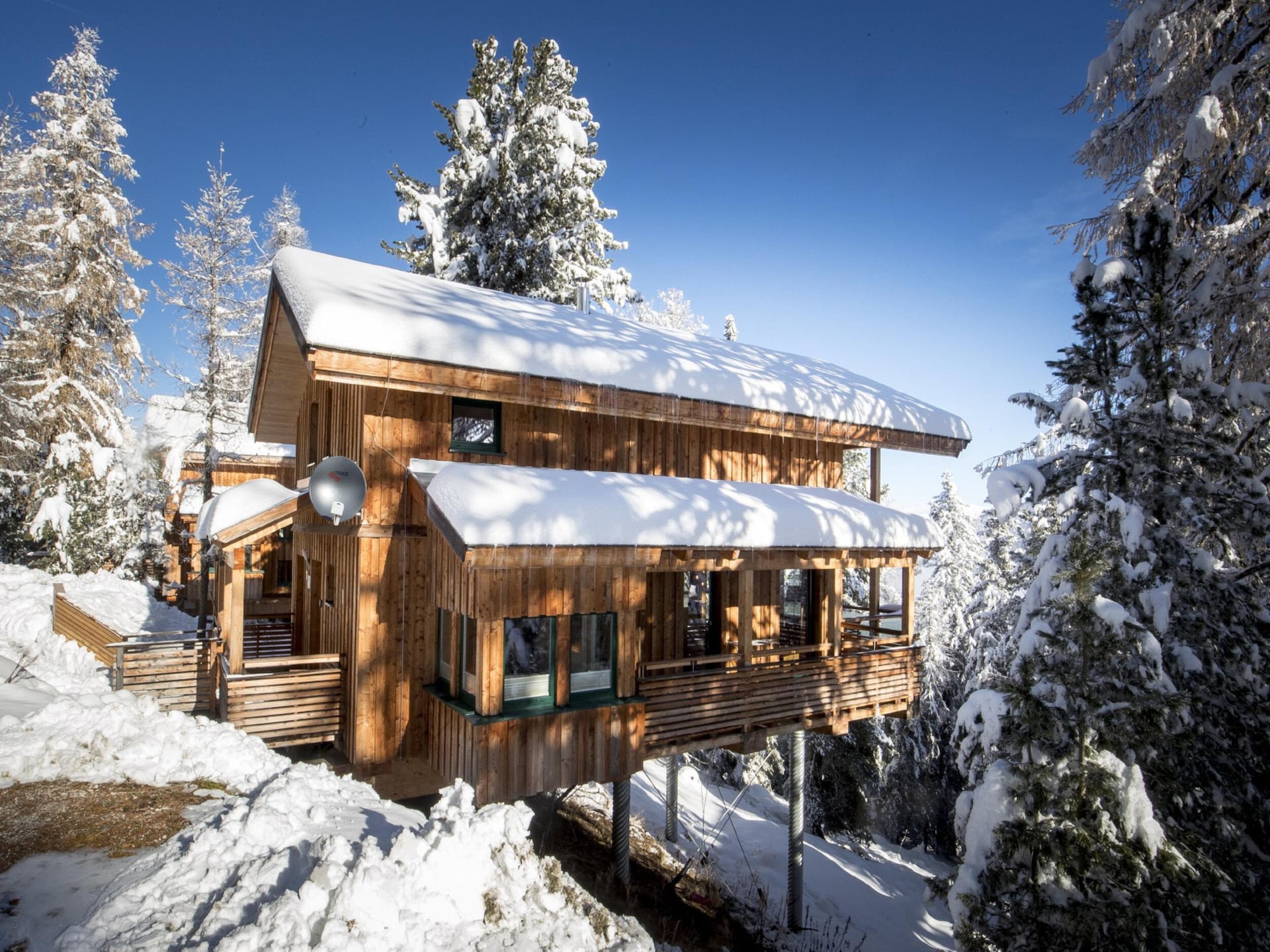Houten chalet voor 10 personen met sauna en bubbelbad aan de piste in Turracherhöhe - foto 27