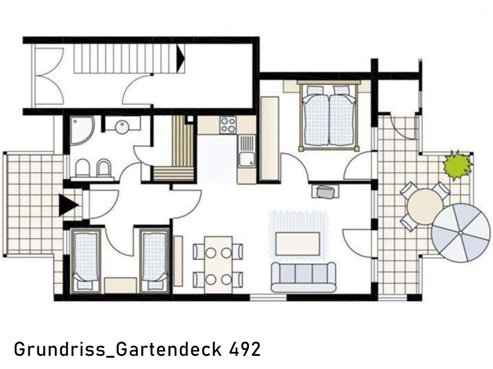 Licht appartement 64m² bij strand Müritz, slaapt 4 personen - foto 39