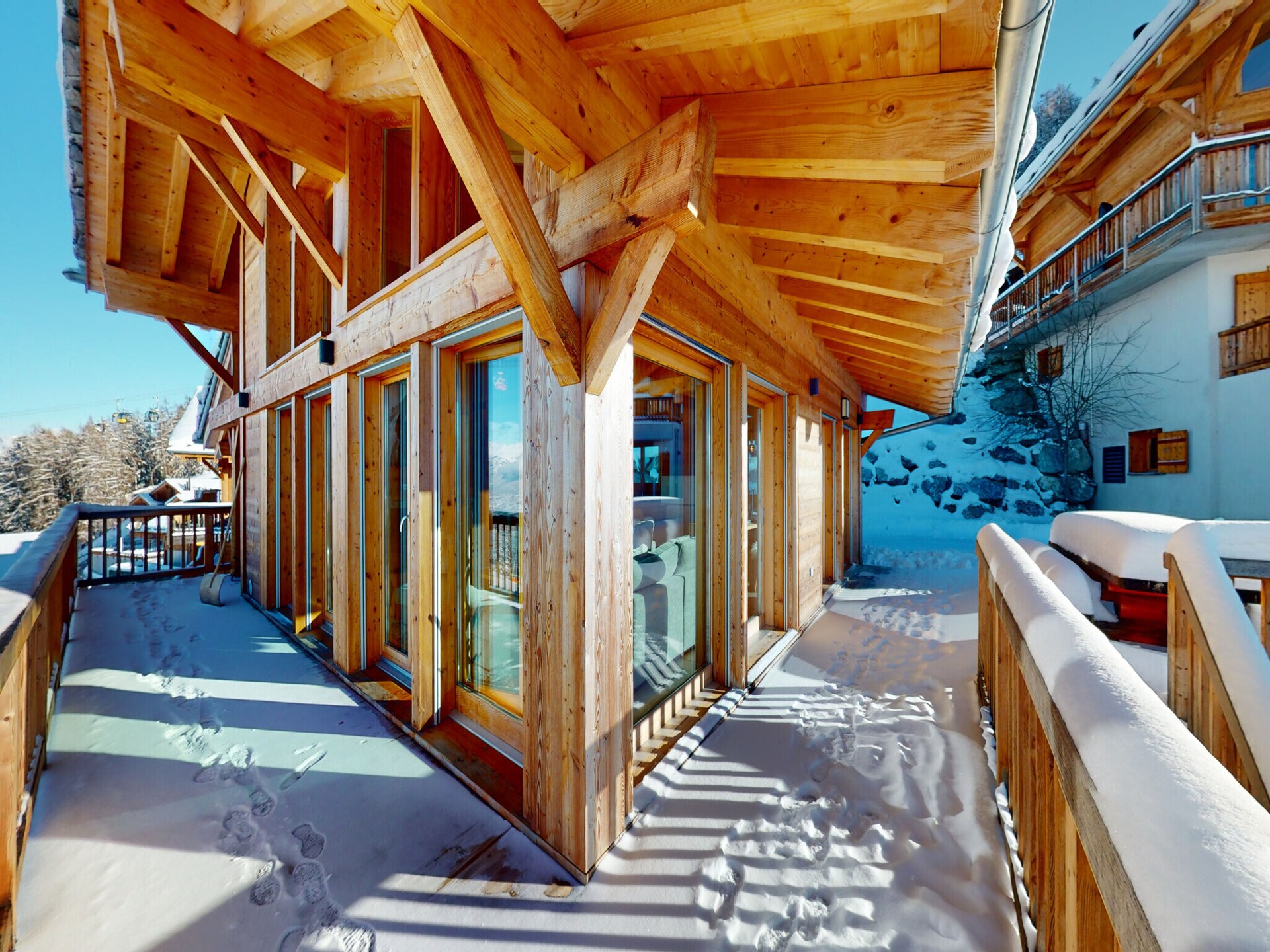 Luxe chalet voor 16 personen met sauna direct aan de skipiste in Wallis - foto 24