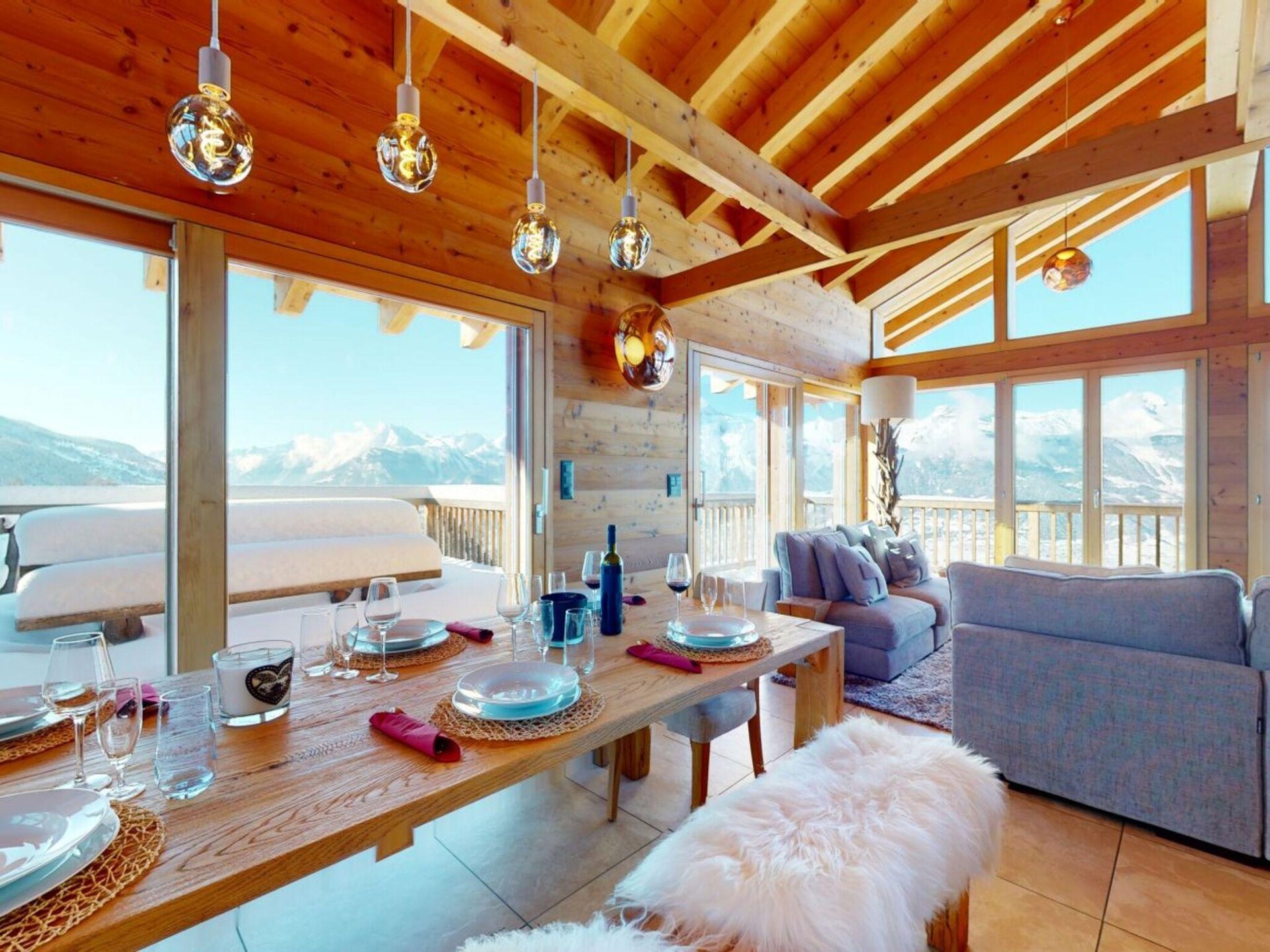 Luxe chalet voor 16 personen met sauna direct aan de skipiste in Wallis - foto 12