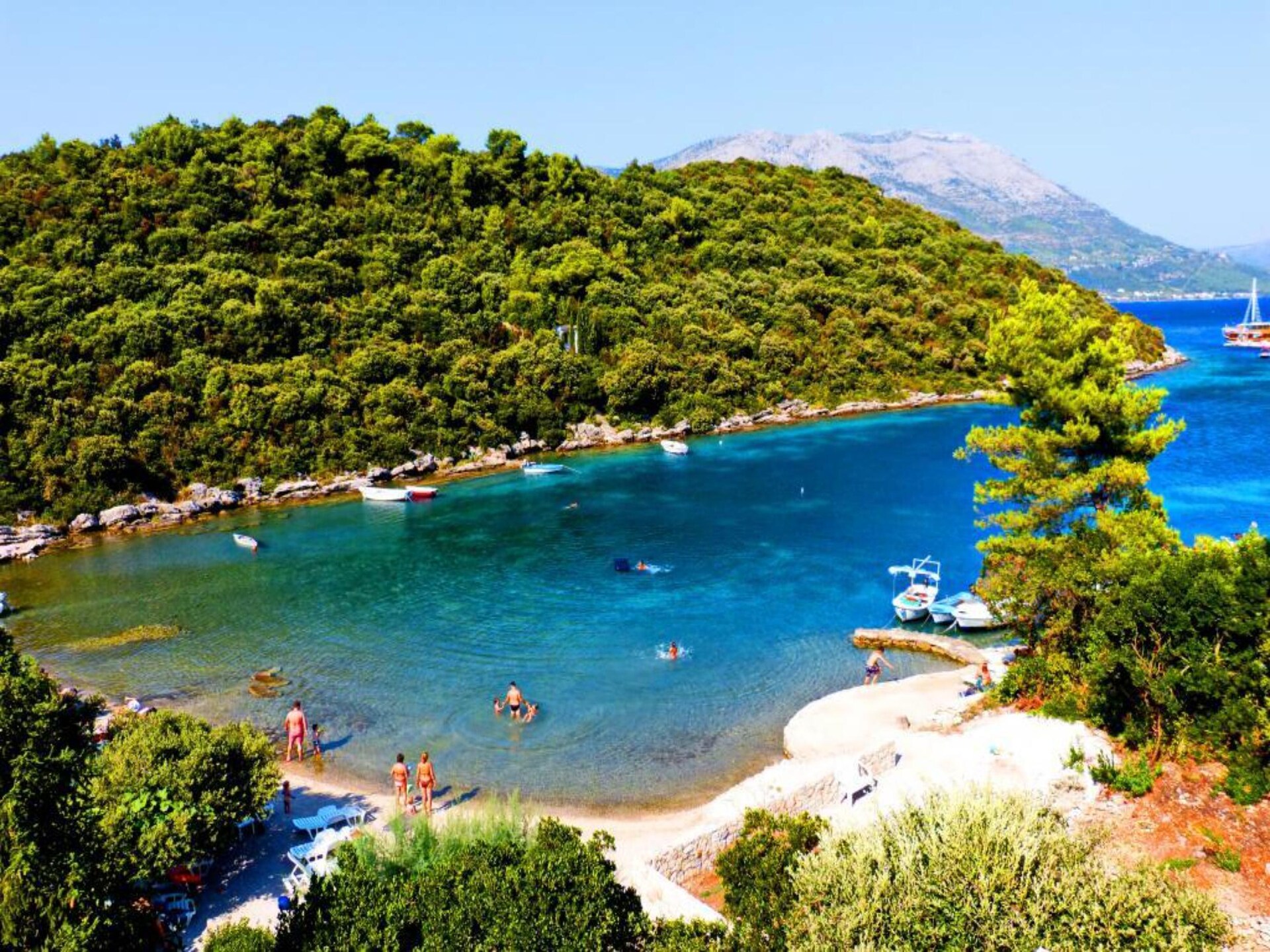 Direct aan de baai: appartement met terras en zeezicht in Korčula voor 4 personen - foto 10
