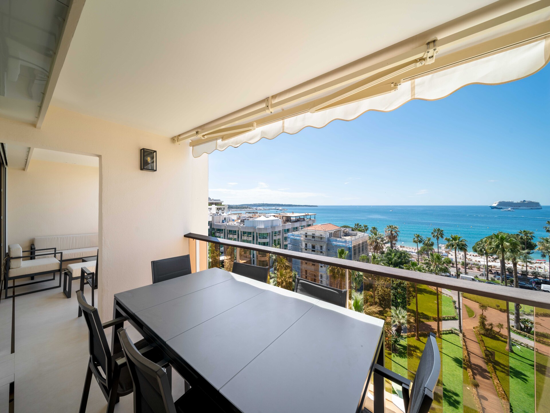 Chic appartement met terras en uitzicht op de Croisette in Cannes voor 8 personen - foto 16