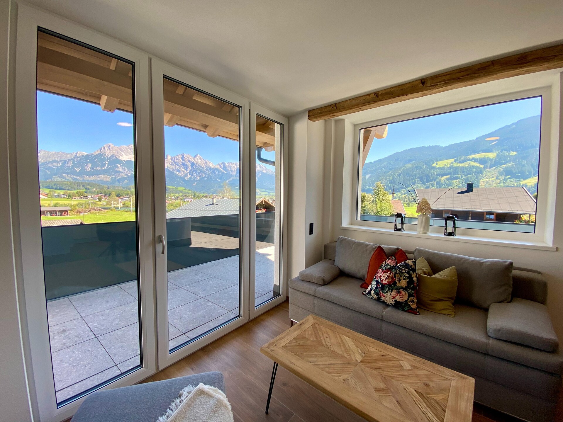 Licht appartement Schnurr-Bartl met panoramisch uitzicht in Saalfelden - foto 10
