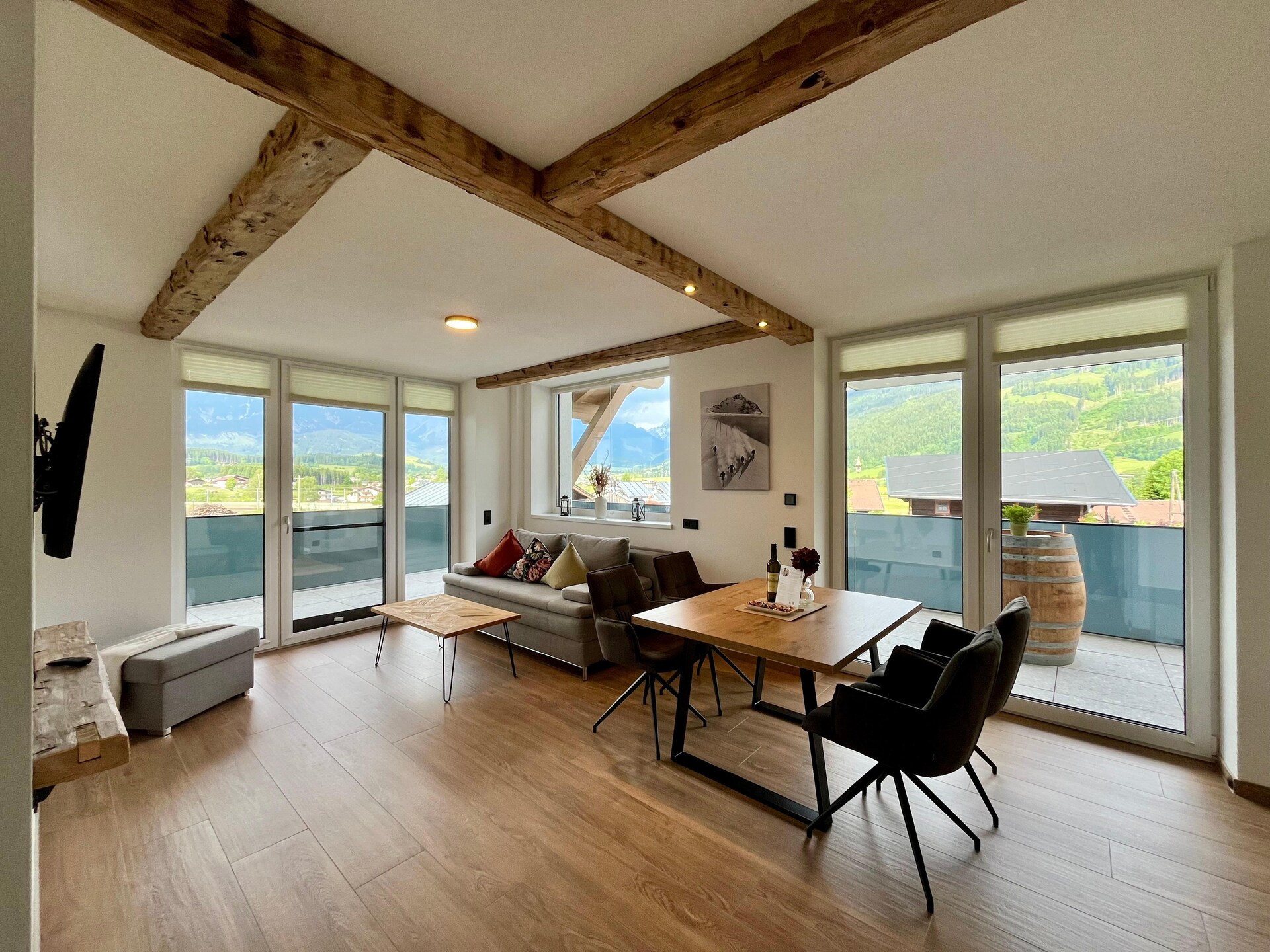 Licht appartement Schnurr-Bartl met panoramisch uitzicht in Saalfelden - foto 11