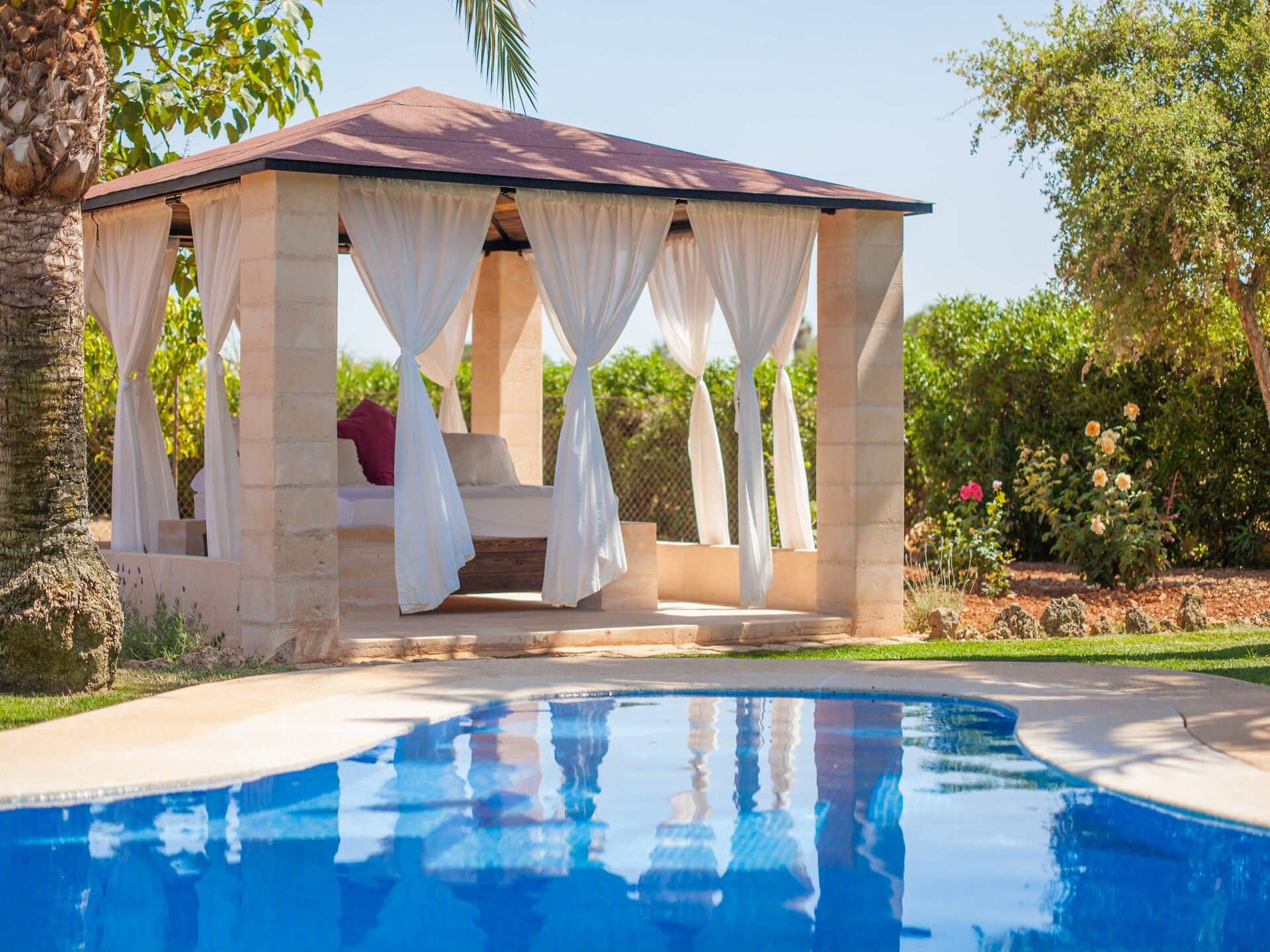 Droomvilla Can Rovey met zoutwaterzwembad en jacuzzi aan de golfbaan in Inca - foto 9