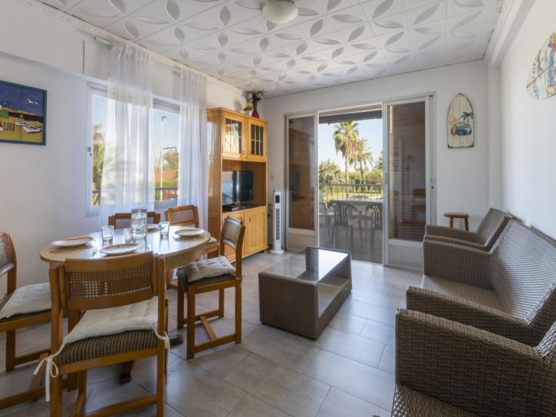 Licht appartement op 300 meter van strand Playa de Oliva met terras - foto 9