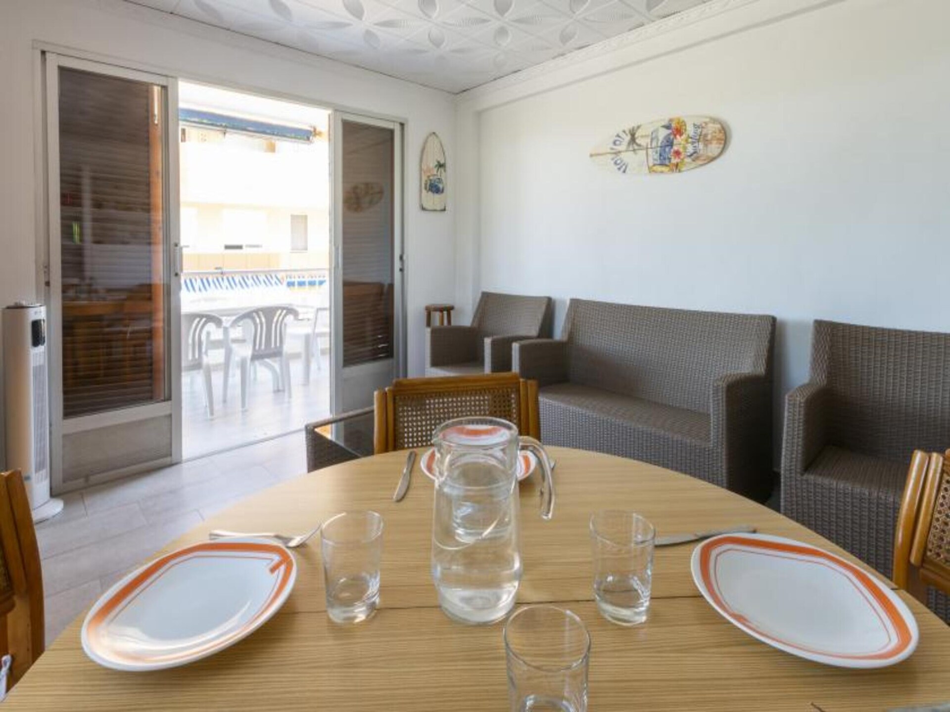 Licht appartement op 300 meter van strand Playa de Oliva met terras - foto 10
