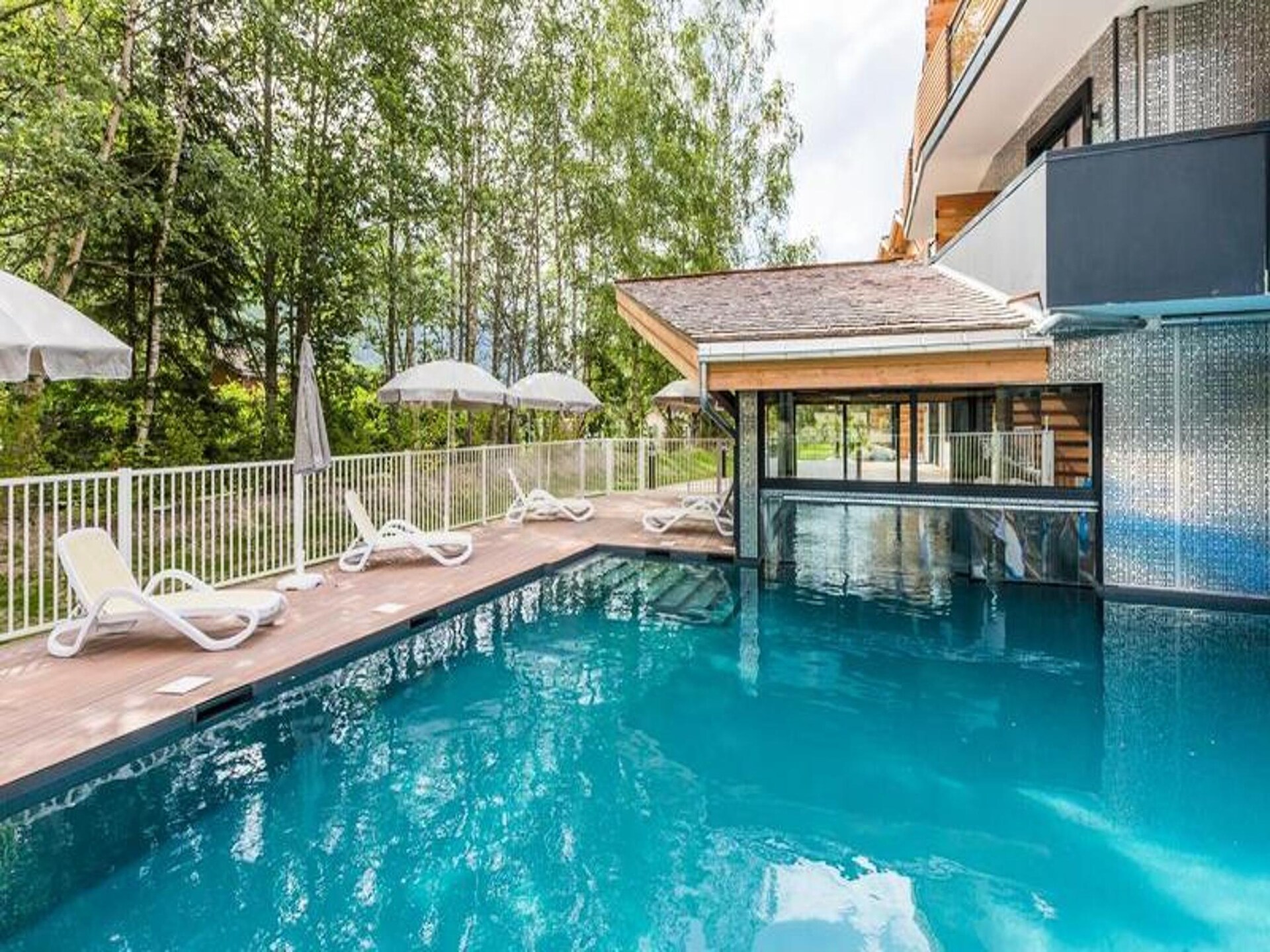 Ruim 3-kamerappartement voor 7 personen met zwembad en uitzicht op de Mont Blanc - foto 11