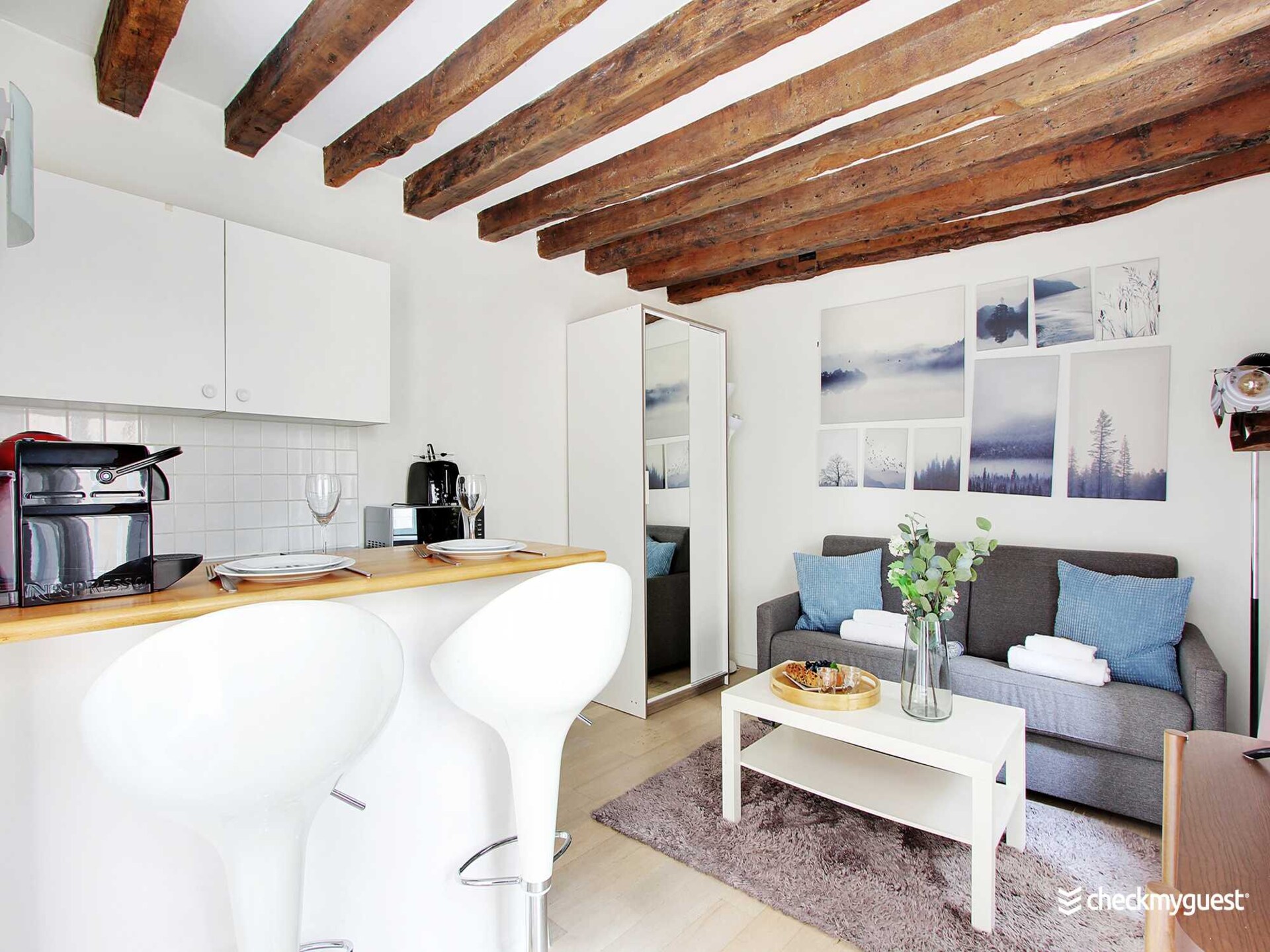 Intieme studio in het hart van de Rue Mouffetard, Parijs 5e - foto 2
