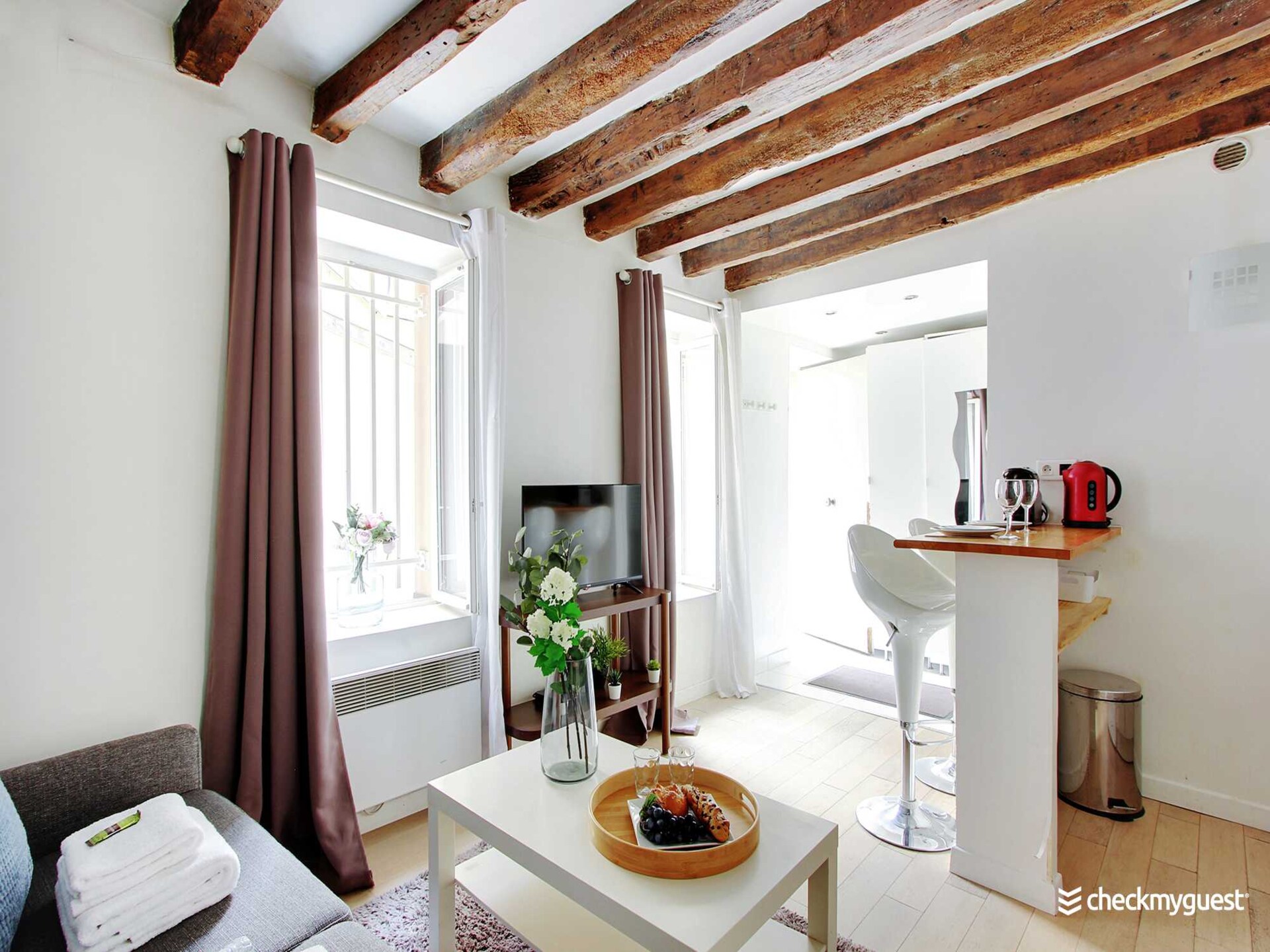 Intieme studio in het hart van de Rue Mouffetard, Parijs 5e - foto 6
