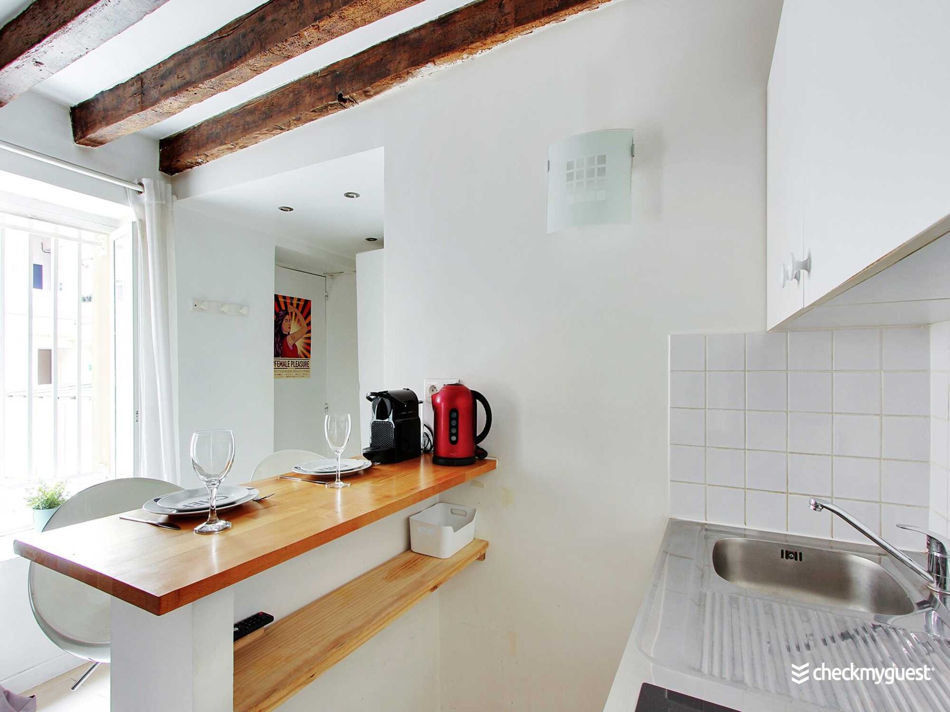 Intieme studio in het hart van de Rue Mouffetard, Parijs 5e - foto 7