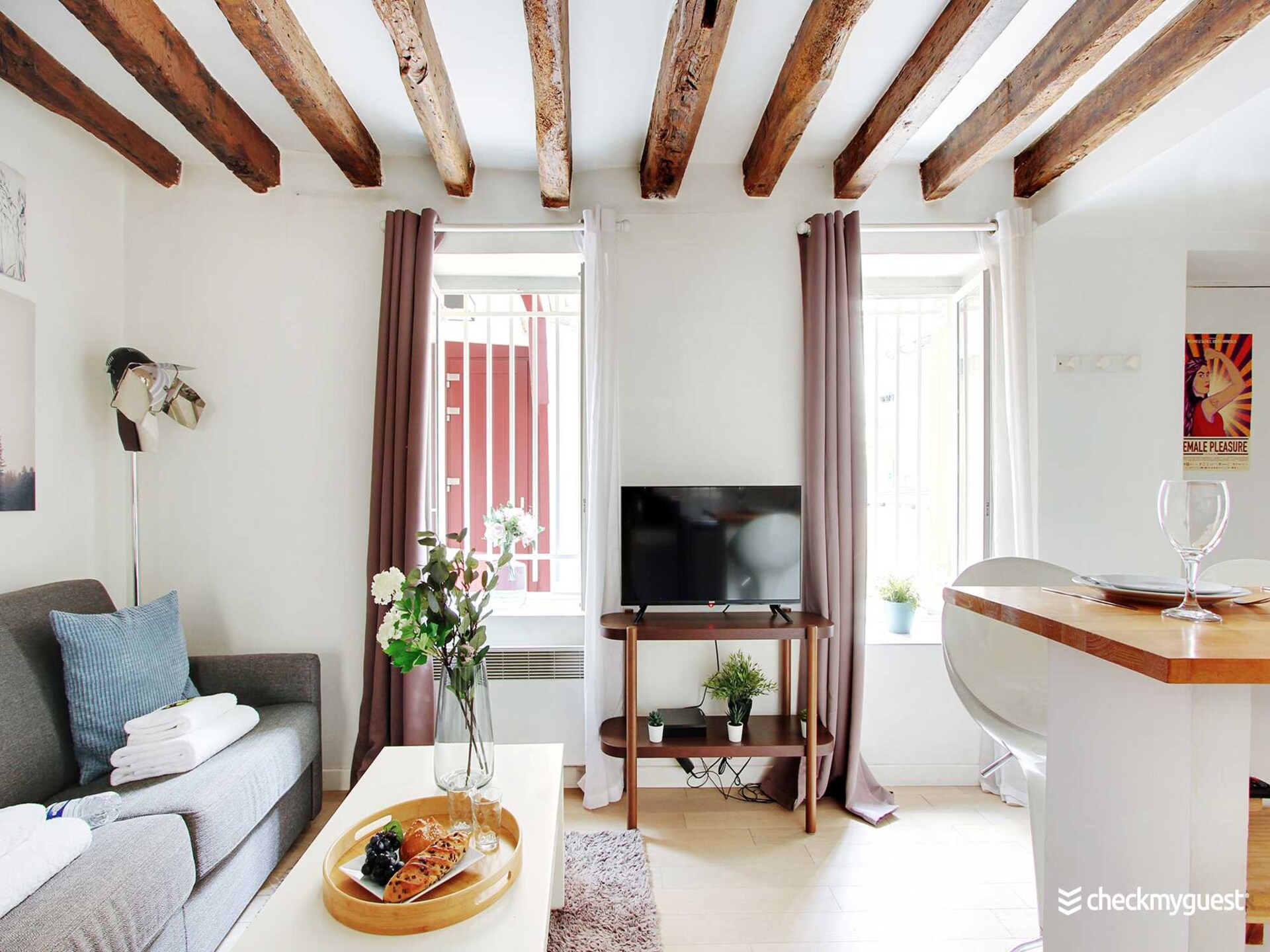 Intieme studio in het hart van de Rue Mouffetard, Parijs 5e - foto 10