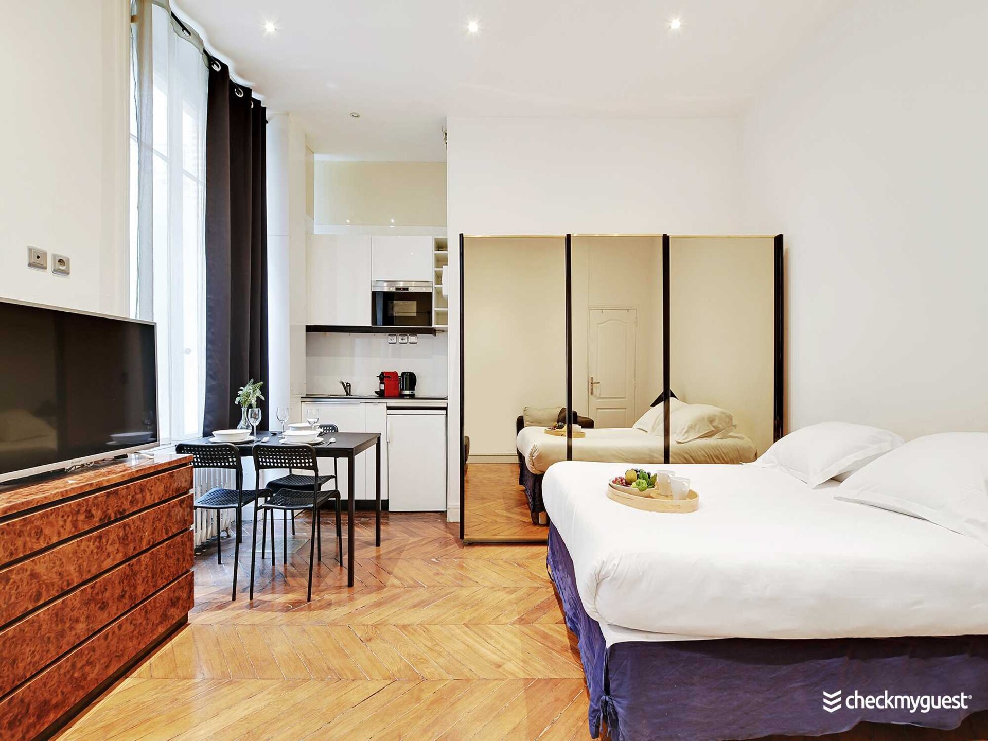 Serene studio in de Marais, vlakbij het Louvre en Palais Garnier - foto 3