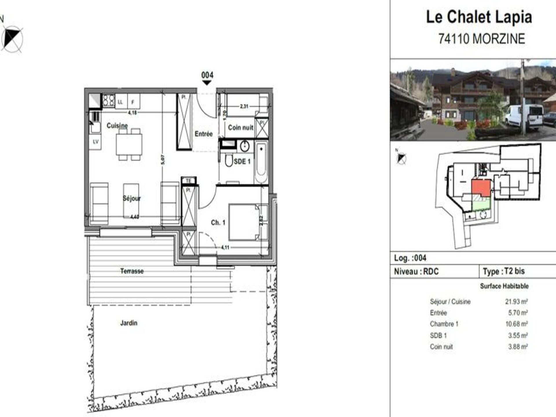 Zonnig appartement op de begane grond met tuin, vlakbij het centrum van Morzine - foto 1