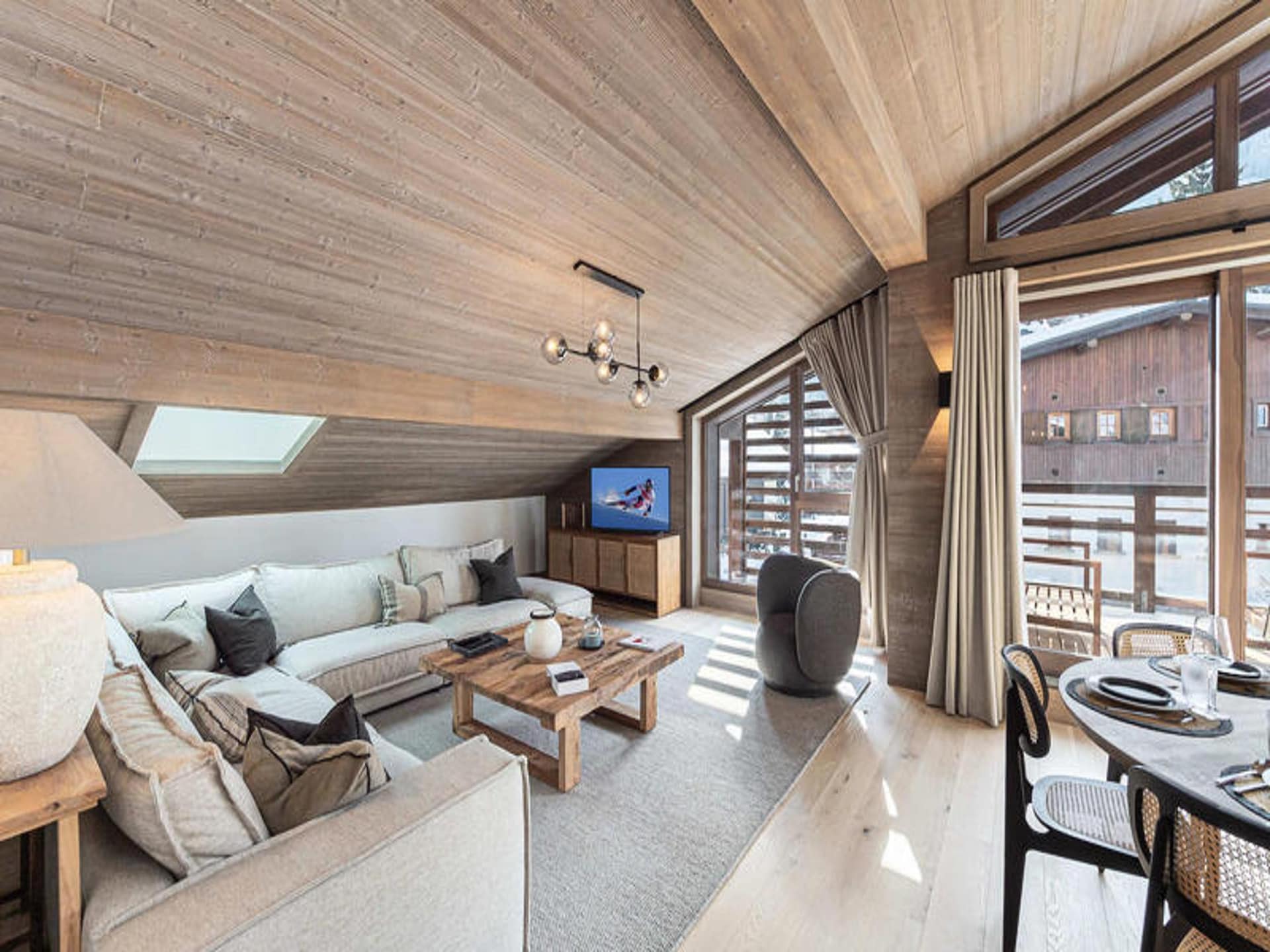 Ruim triplex appartement voor 10 personen met sauna, vlakbij de pistes van Megève - foto 18