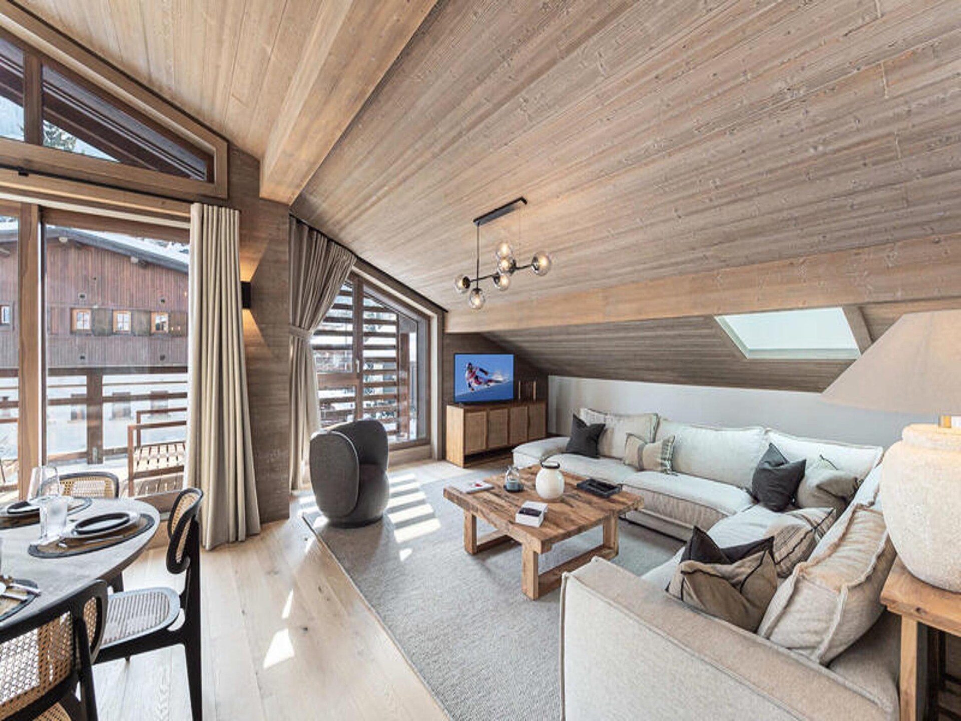 Ruim triplex appartement voor 10 personen met sauna, vlakbij de pistes van Megève - foto 3