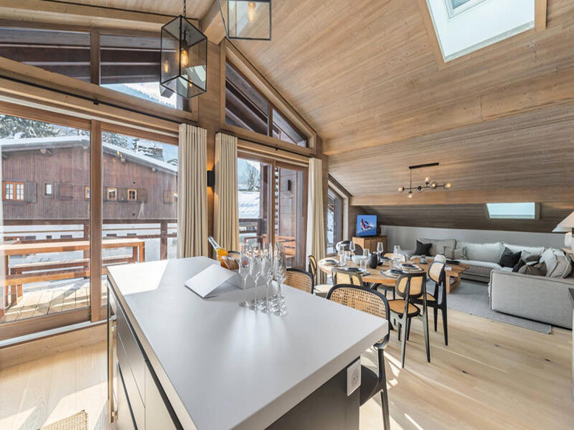 Ruim triplex appartement voor 10 personen met sauna, vlakbij de pistes van Megève - foto 17