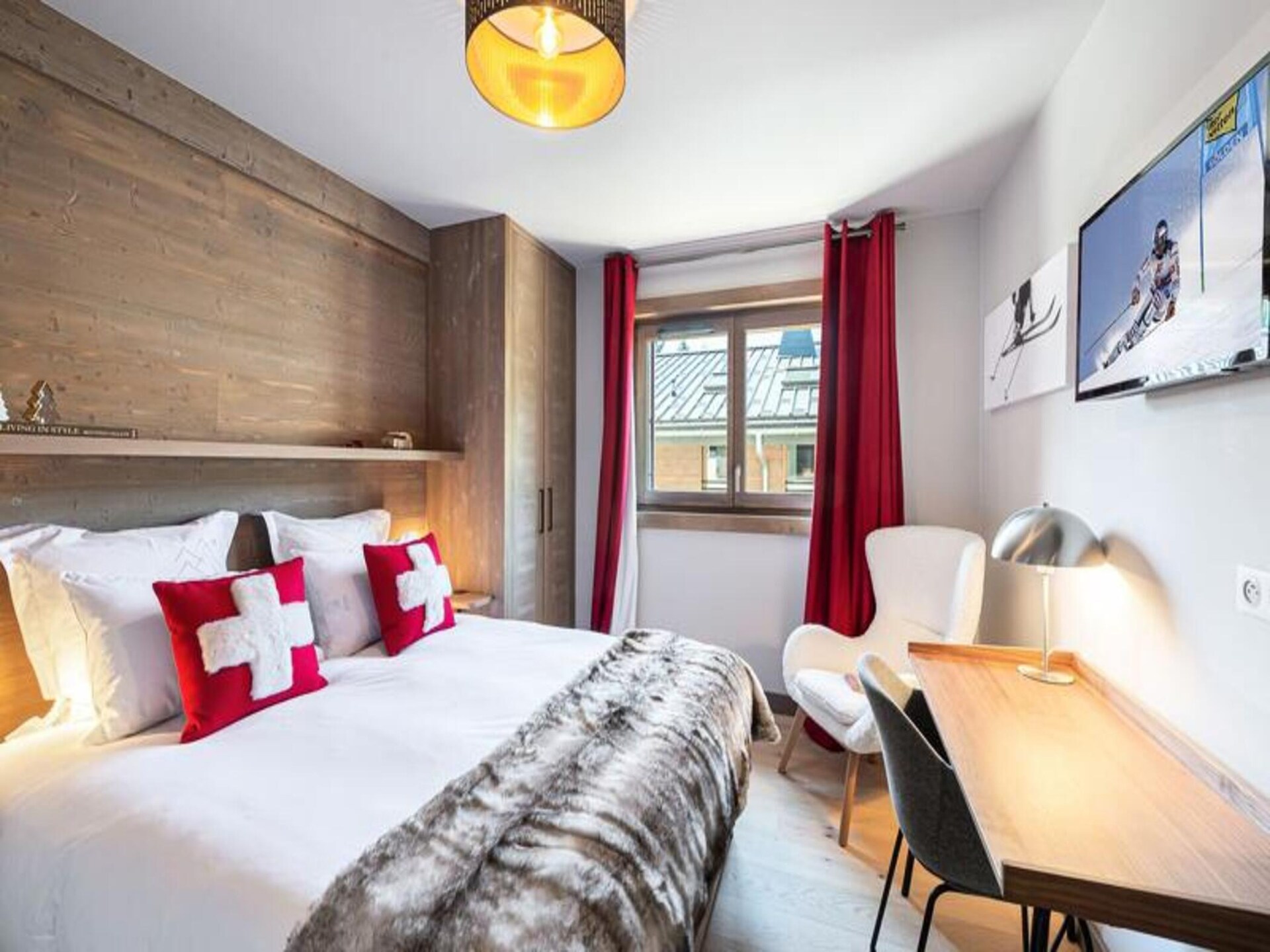 Résidence Stallion B: Ruim appartement met zwembad & sauna in Megève - foto 24