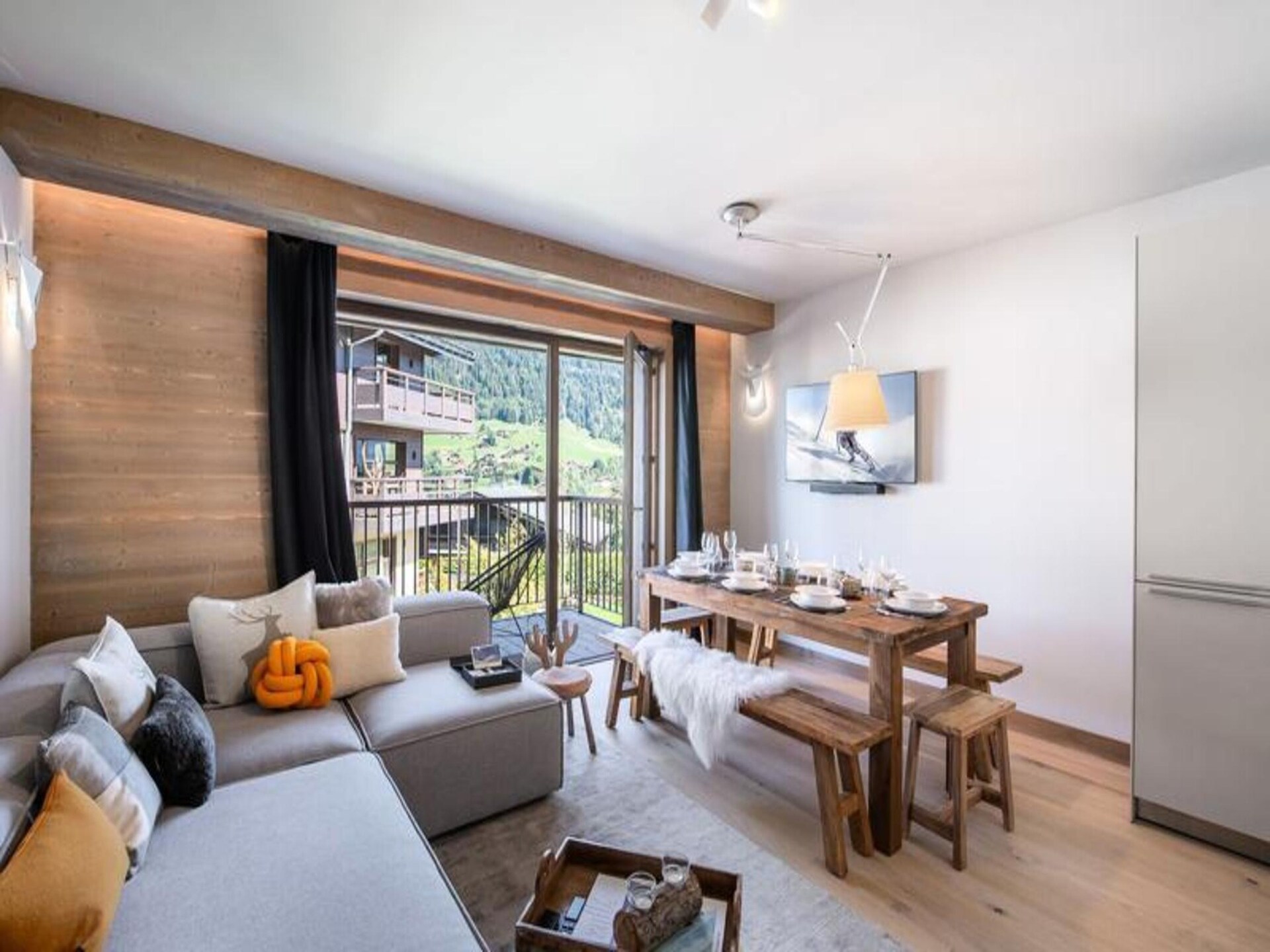 Résidence Stallion B: Ruim appartement met zwembad & sauna in Megève - foto 19