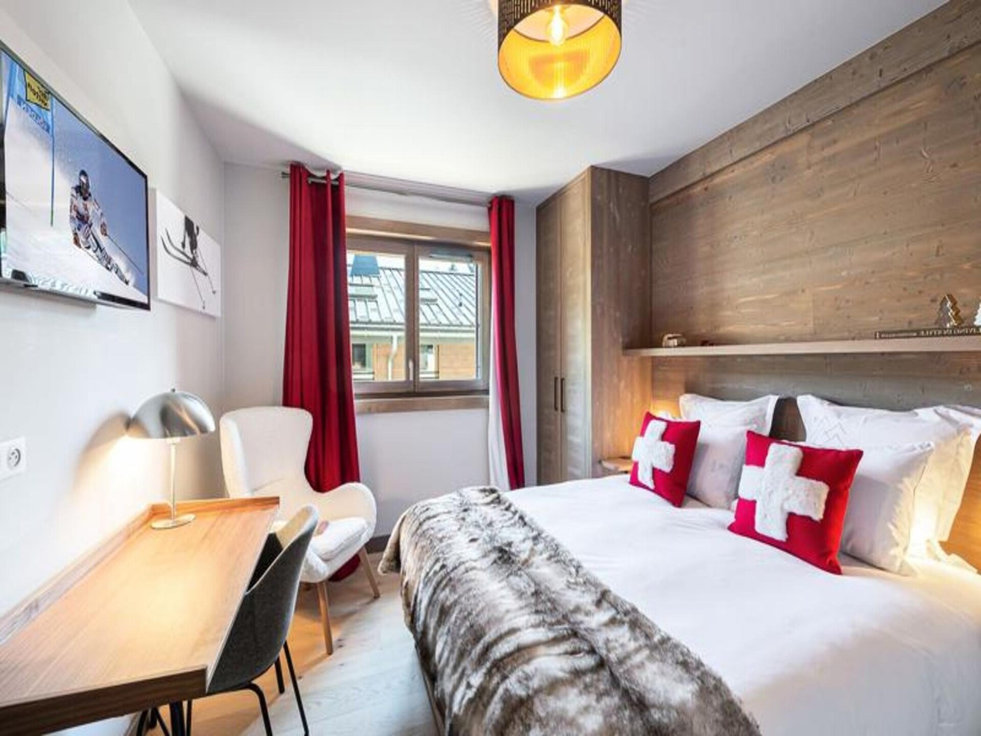 Résidence Stallion B: Ruim appartement met zwembad & sauna in Megève - foto 34