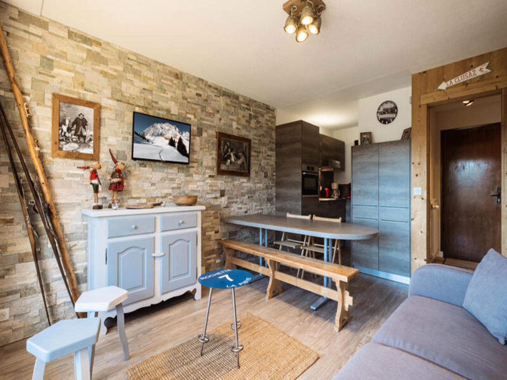 Zonnig studio-appartement voor 6 met uitzicht op de Aravis, La Clusaz - foto 15