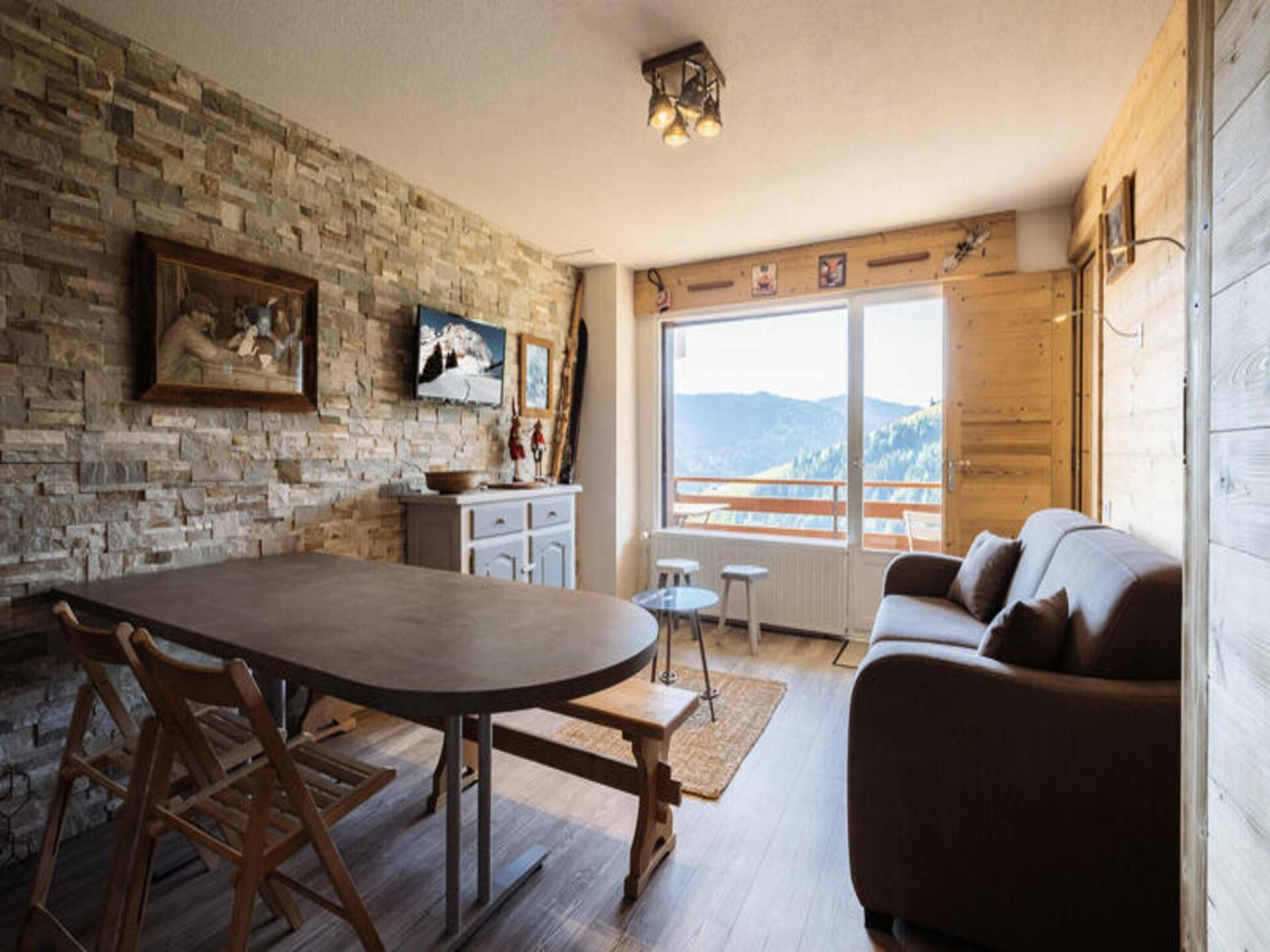 Zonnig studio-appartement voor 6 met uitzicht op de Aravis, La Clusaz - foto 6