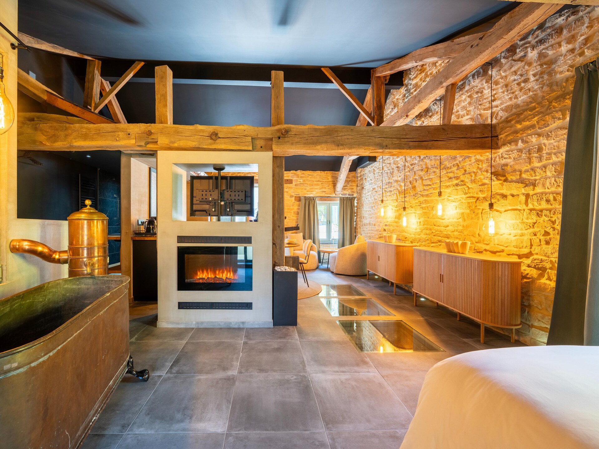 Romantisch wellnesshuis met sauna en jacuzzi in Sainte-Cécile - foto 11