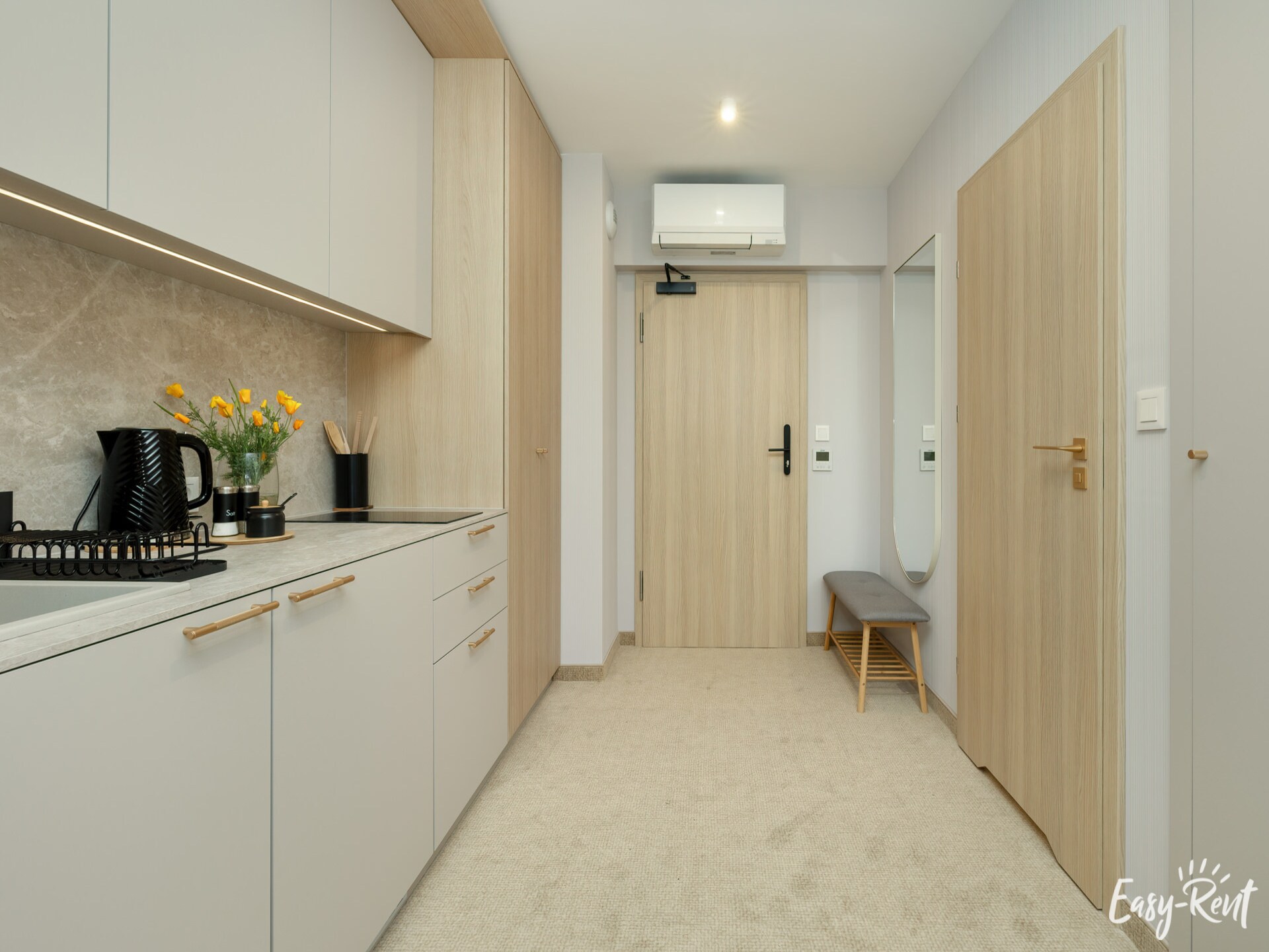 Lichte studio op 300m van strand met zwembad en balkon in Łukęcin - foto 9