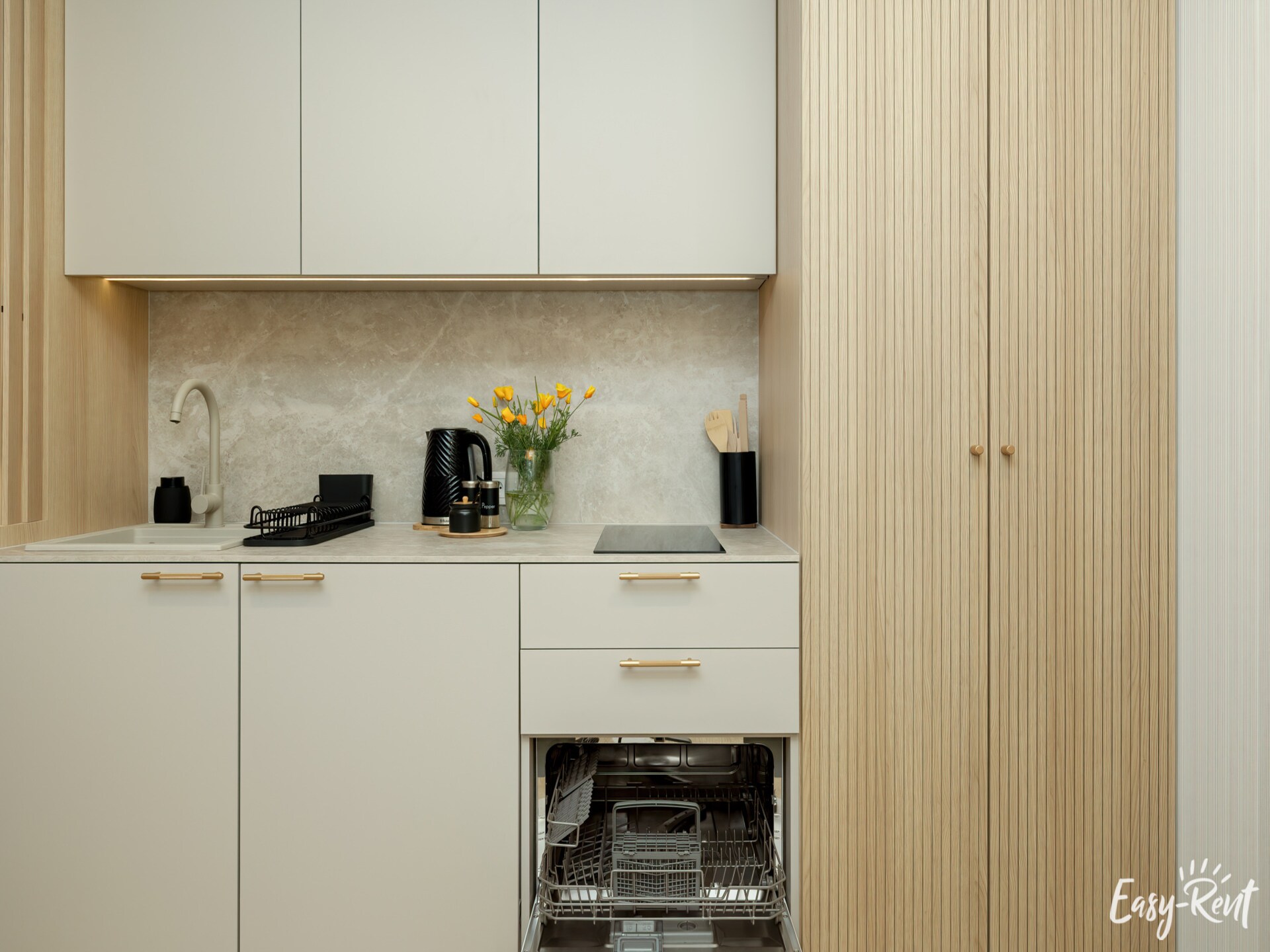 Lichte studio op 300m van strand met zwembad en balkon in Łukęcin - foto 8
