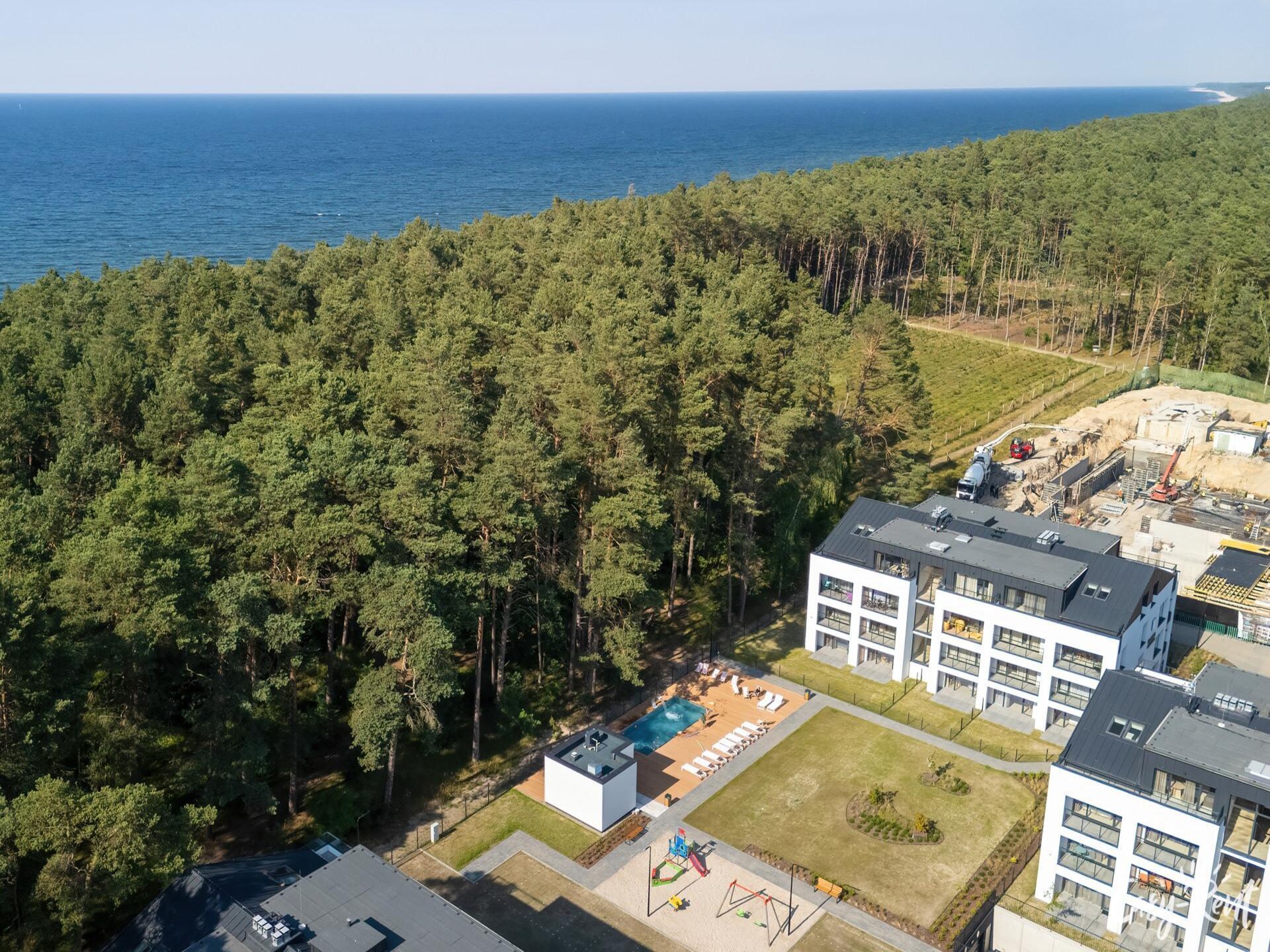 Lichte studio op 300m van strand met zwembad en balkon in Łukęcin - foto 1