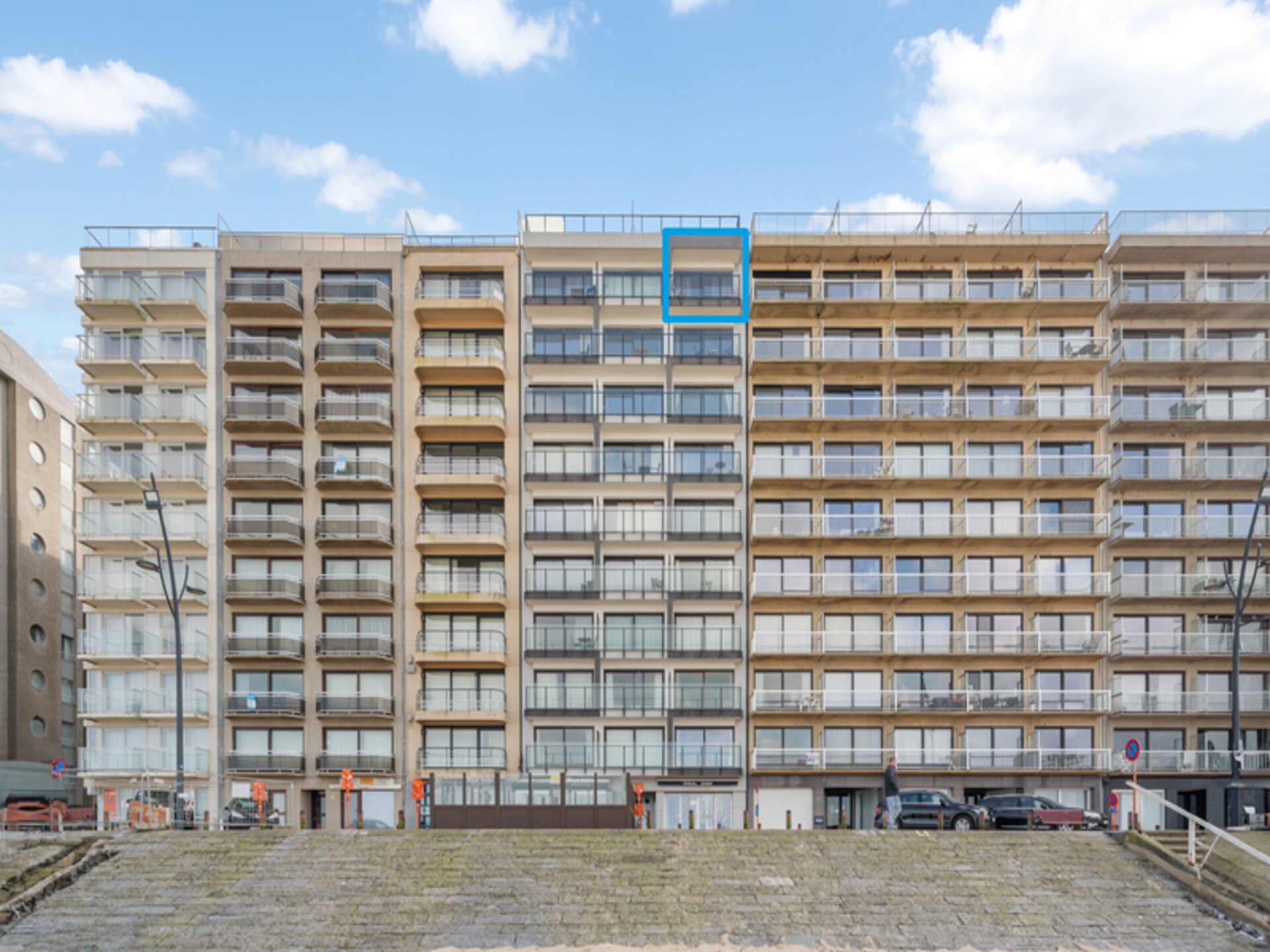Frontaal zeezicht op de 9e verdieping in Blankenberge voor 6 personen - foto 1