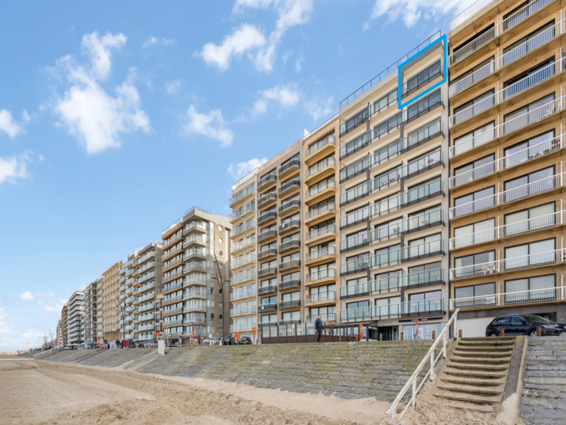 Frontaal zeezicht op de 9e verdieping in Blankenberge voor 6 personen - foto 7