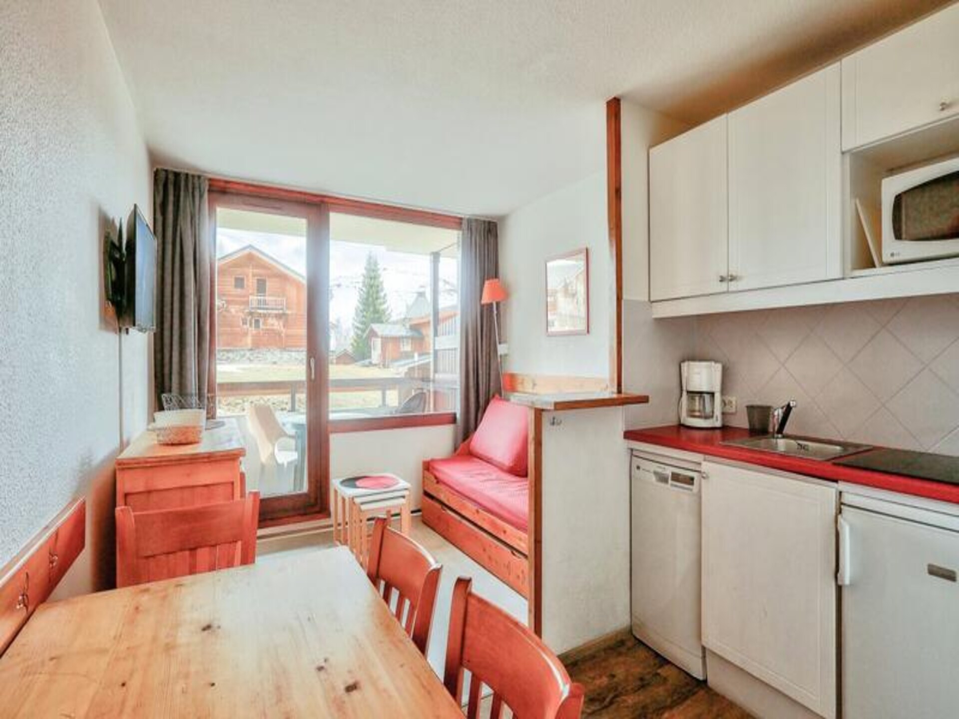 Knus appartement voor 4 personen met balkon en uitzicht op de bergen in Huez - foto 7