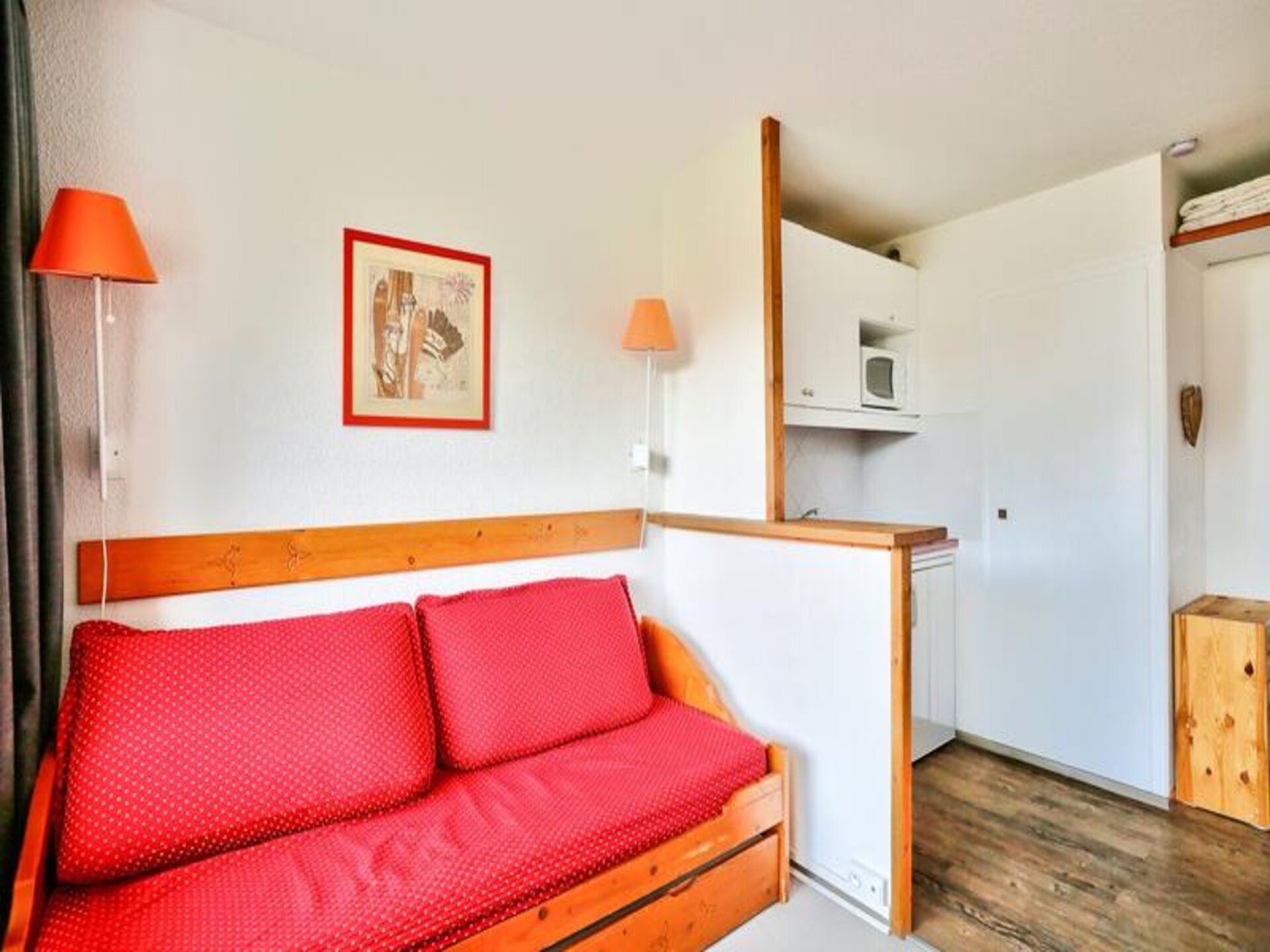 Knus appartement voor 4 personen met balkon en uitzicht op de bergen in Huez - foto 10