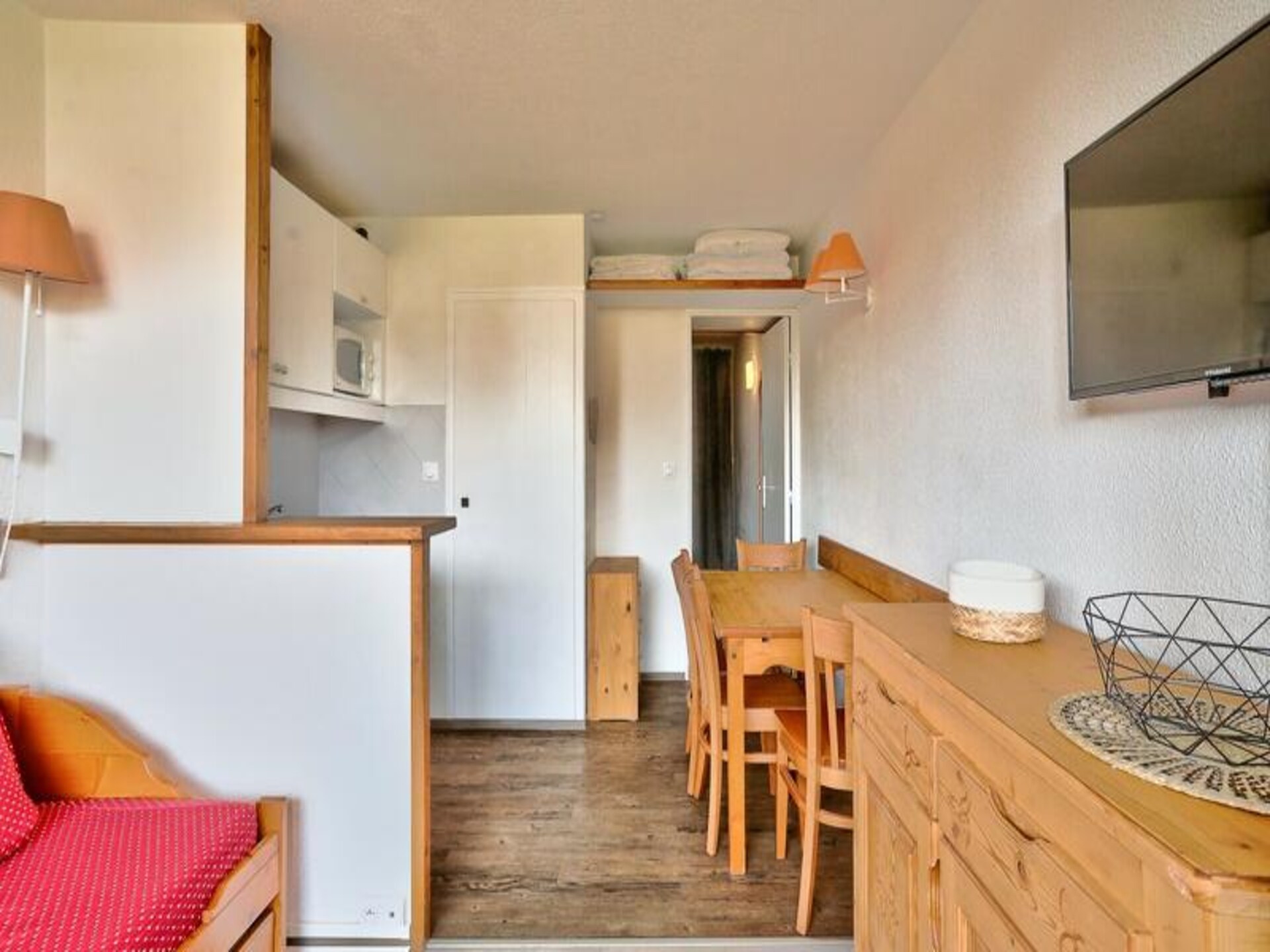 Knus appartement voor 4 personen met balkon en uitzicht op de bergen in Huez - foto 12