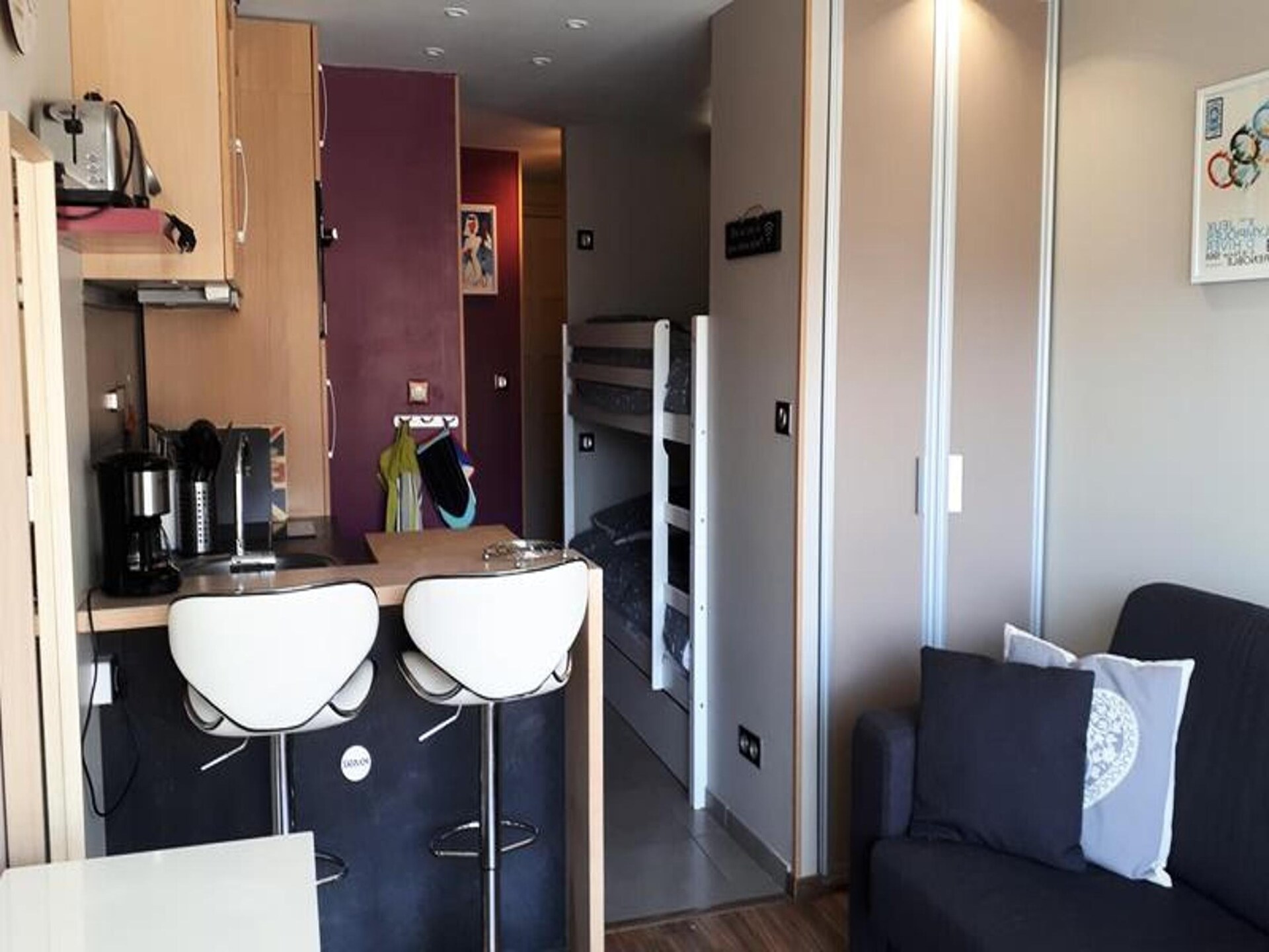 Compacte studio voor 4 personen in Vieil Alpe, vlakbij het centrum van Huez - foto 10