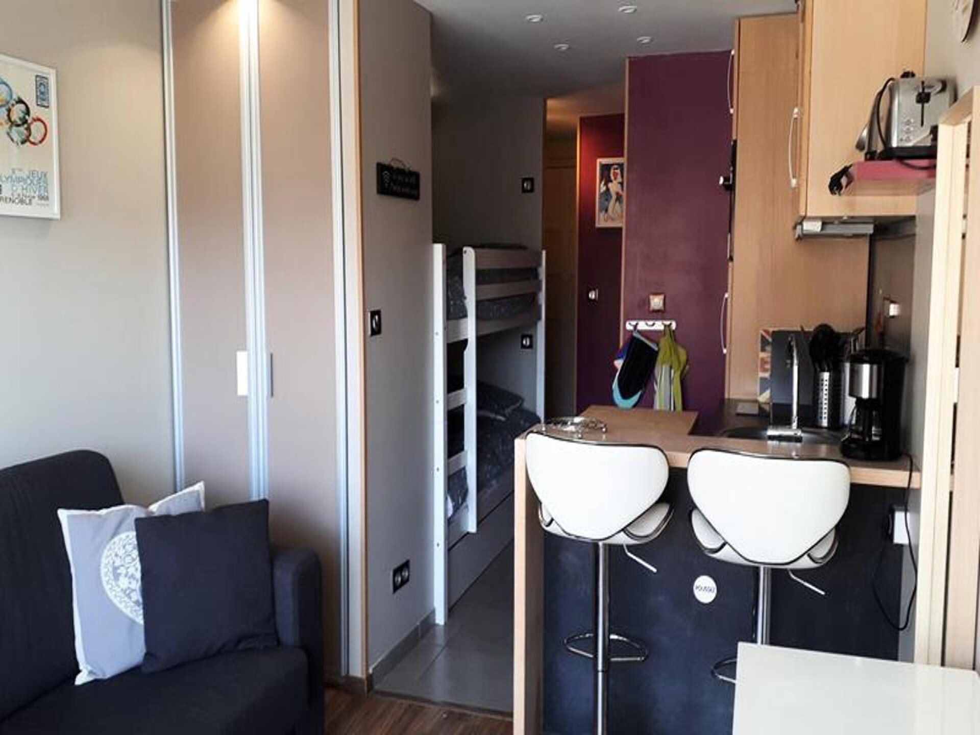 Compacte studio voor 4 personen in Vieil Alpe, vlakbij het centrum van Huez - foto 11