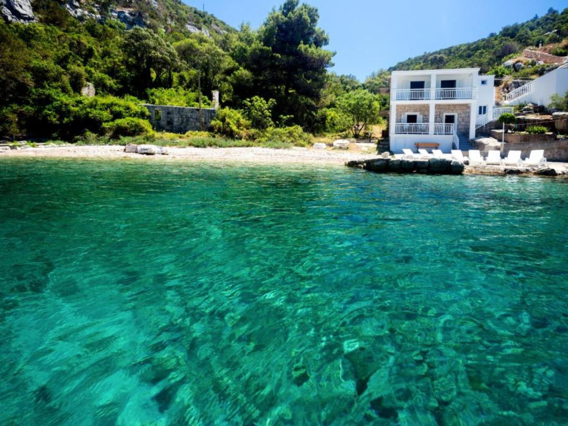 Vakantiehuis Jadranko: Direct aan Zee in Afgelegen Baai op Hvar - foto 31