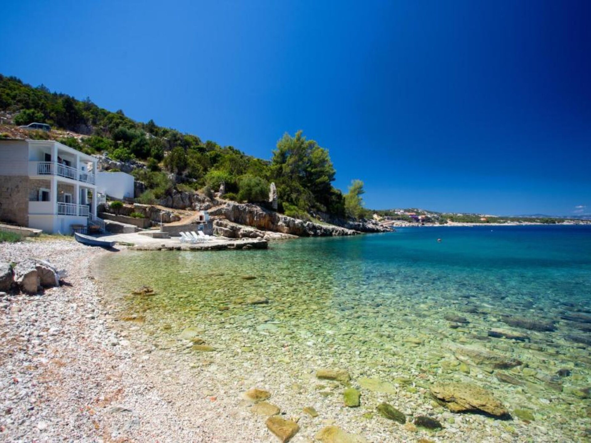 Vakantiehuis Jadranko: Direct aan Zee in Afgelegen Baai op Hvar - foto 33