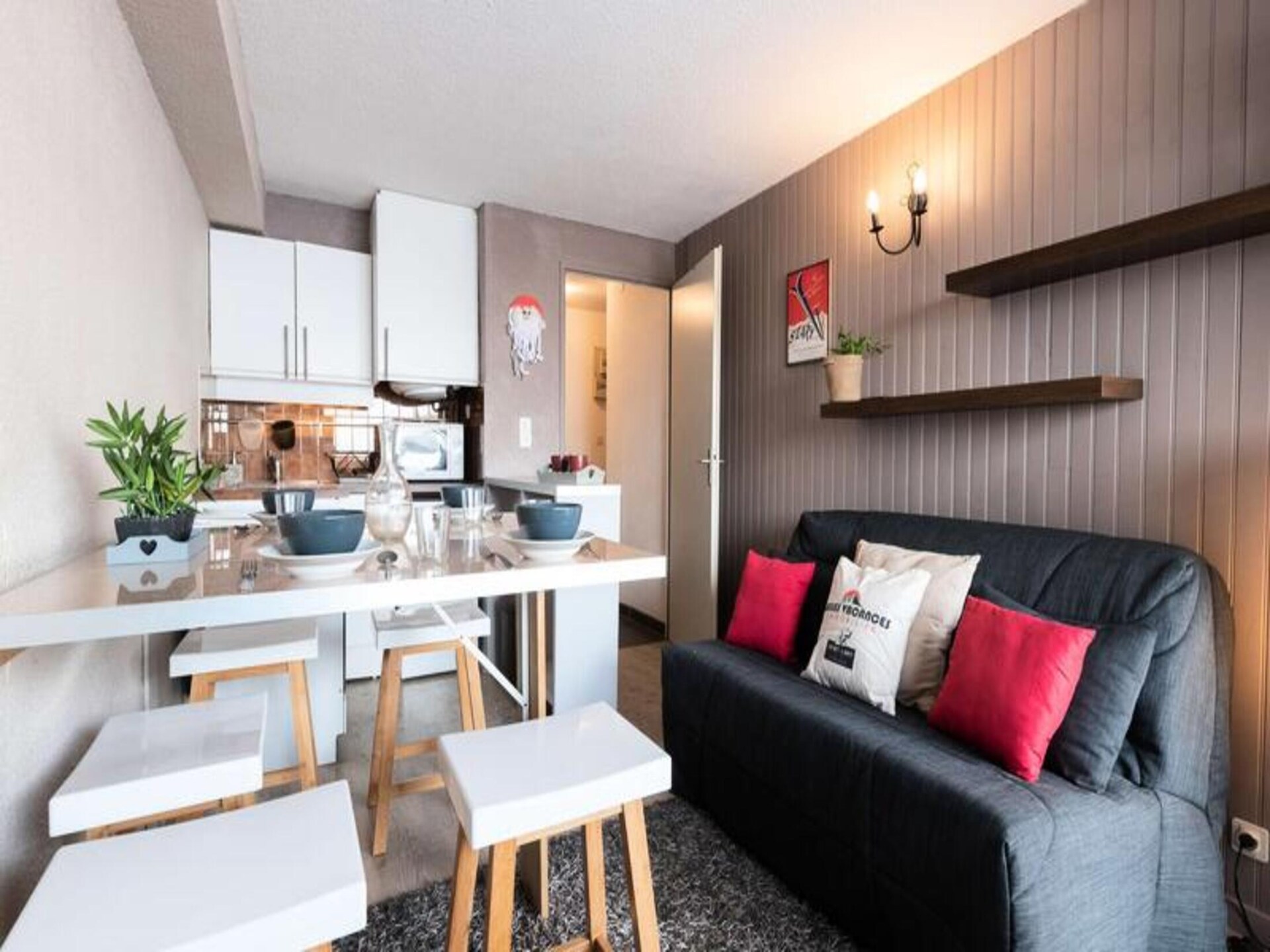 Appartement 4p aan de piste in Saint Lary 1700 met balkon en valleizicht - foto 8