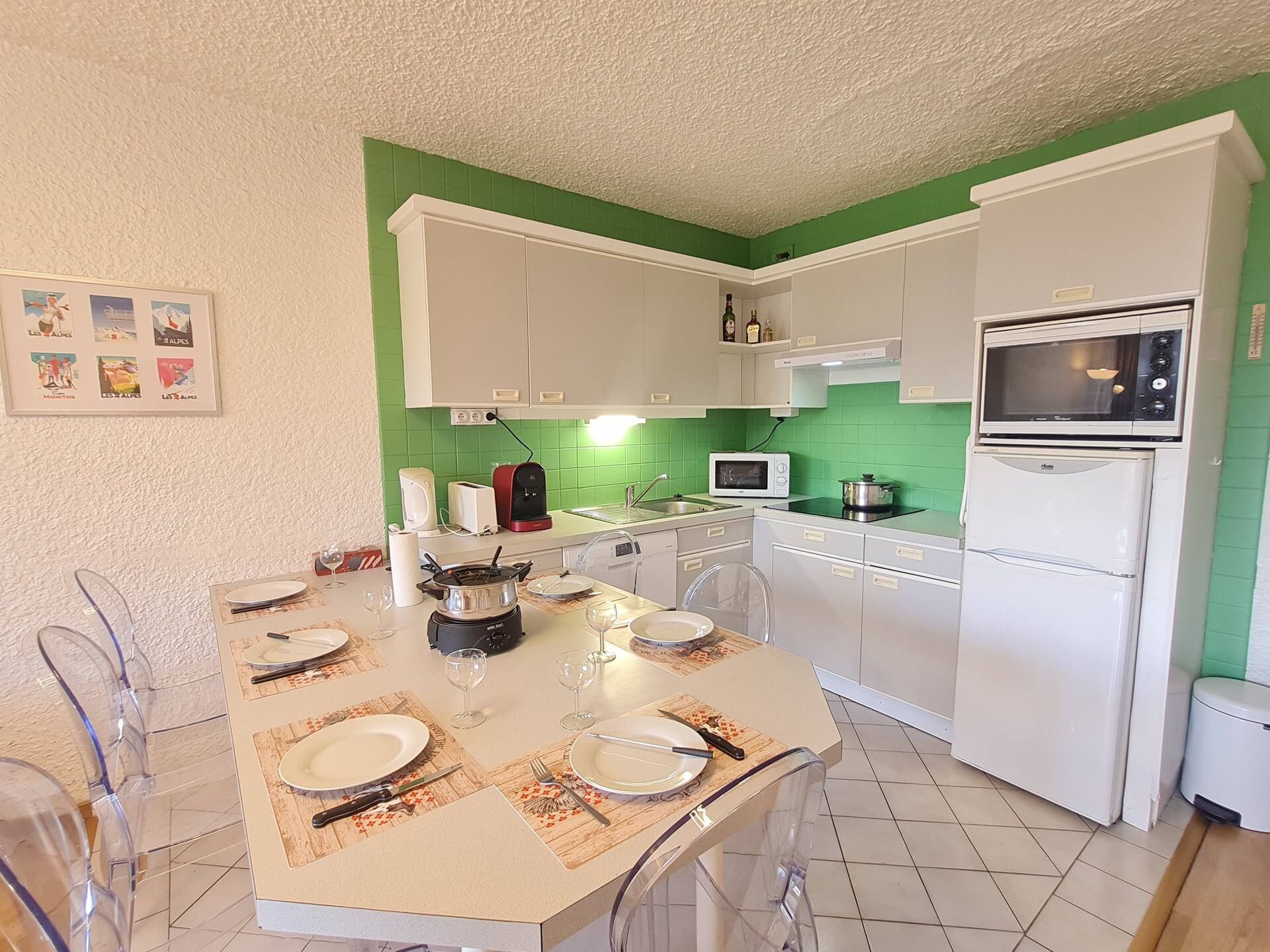 Aan de piste: Ruim appartement voor 7 personen in Les Deux Alpes - foto 2