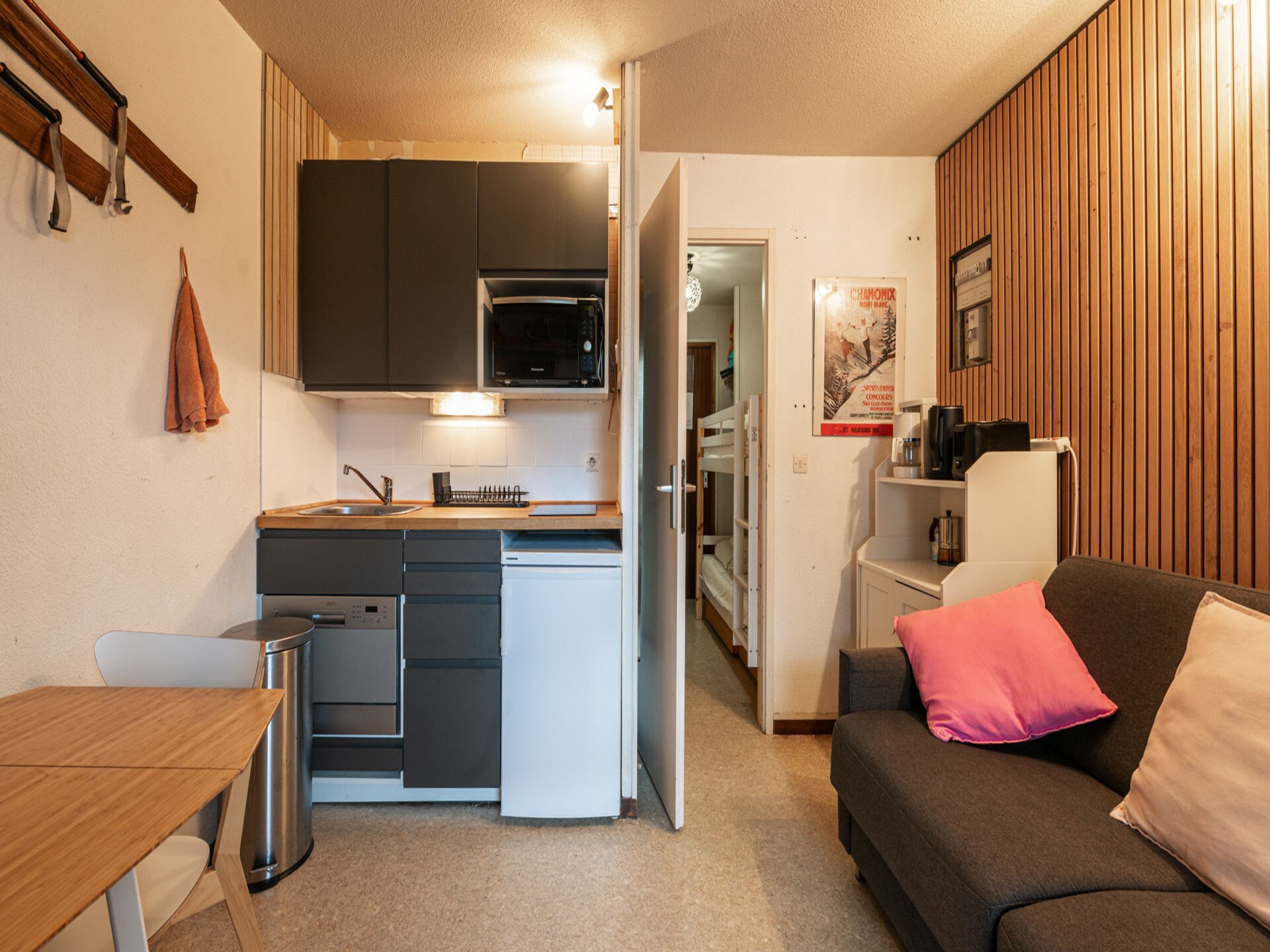 4-persoons appartement aan de piste in het centrum van Morillon · 4 pers. - foto 5