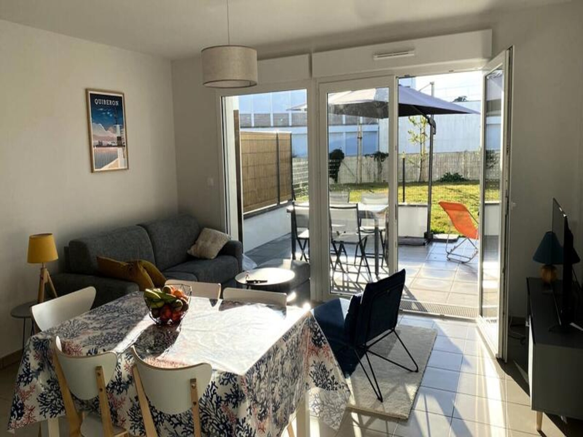 Licht appartement met ommuurde tuin op 350 meter van het strand in Quiberon - foto 2