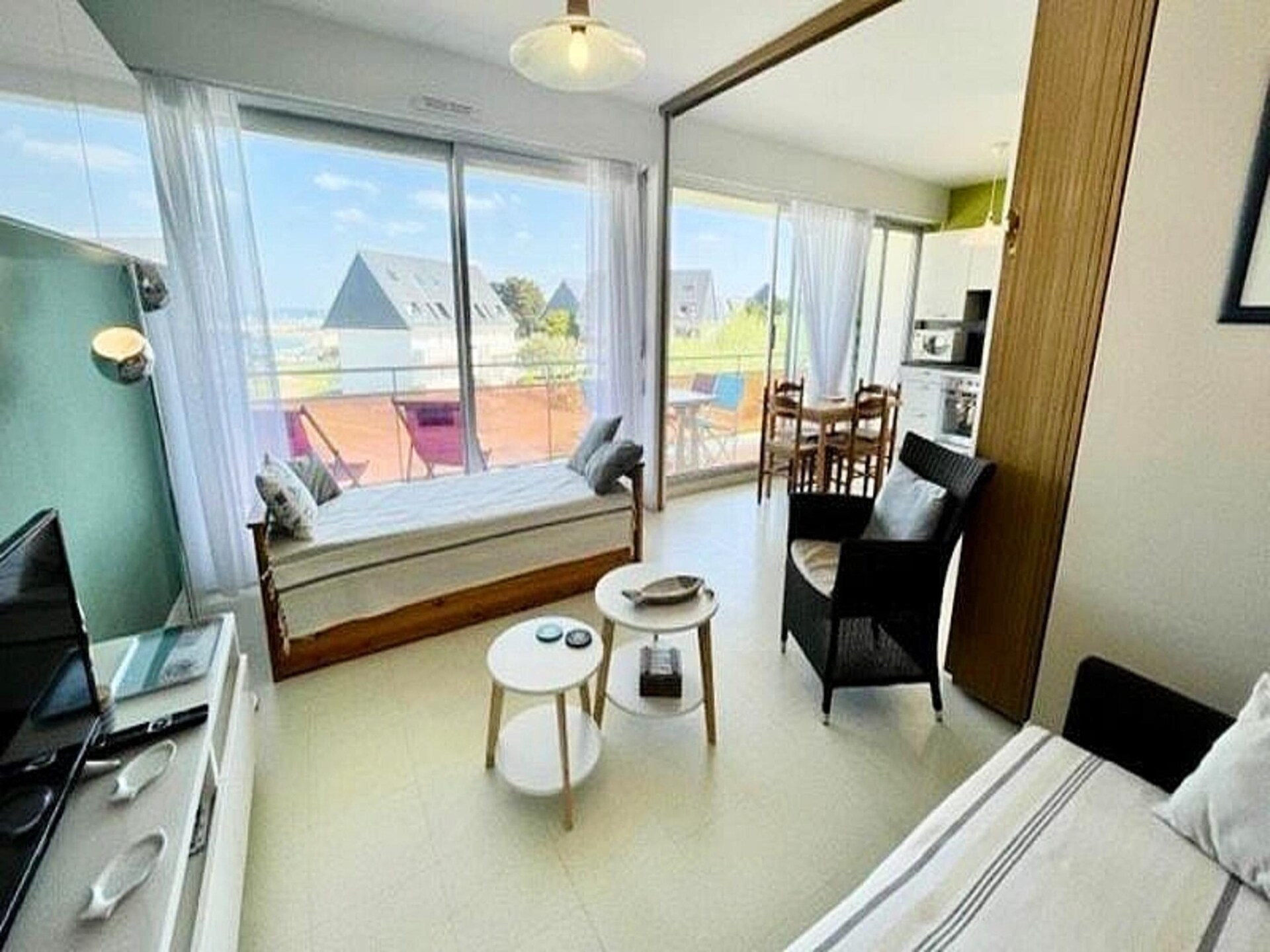 Gezellig studio-appartement met zeezicht in Quiberon, vlakbij het strand - foto 11