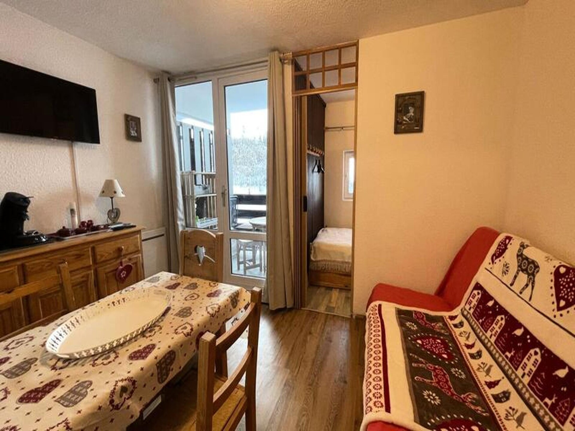 Knus appartement op de piste in Vénosc met panoramisch bergzicht - foto 12