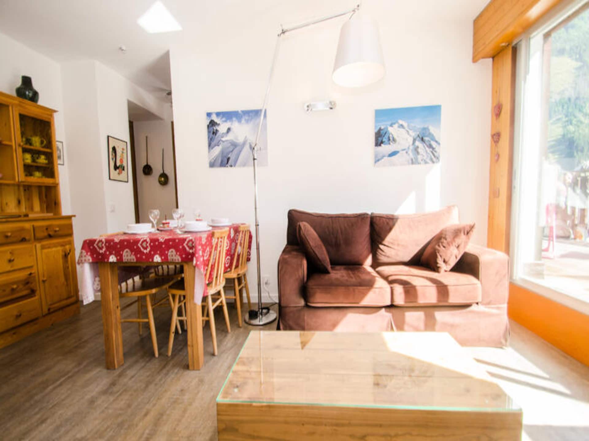 Knus appartement met Mont Blanc uitzicht, 200m van centrum Chamonix - foto 7