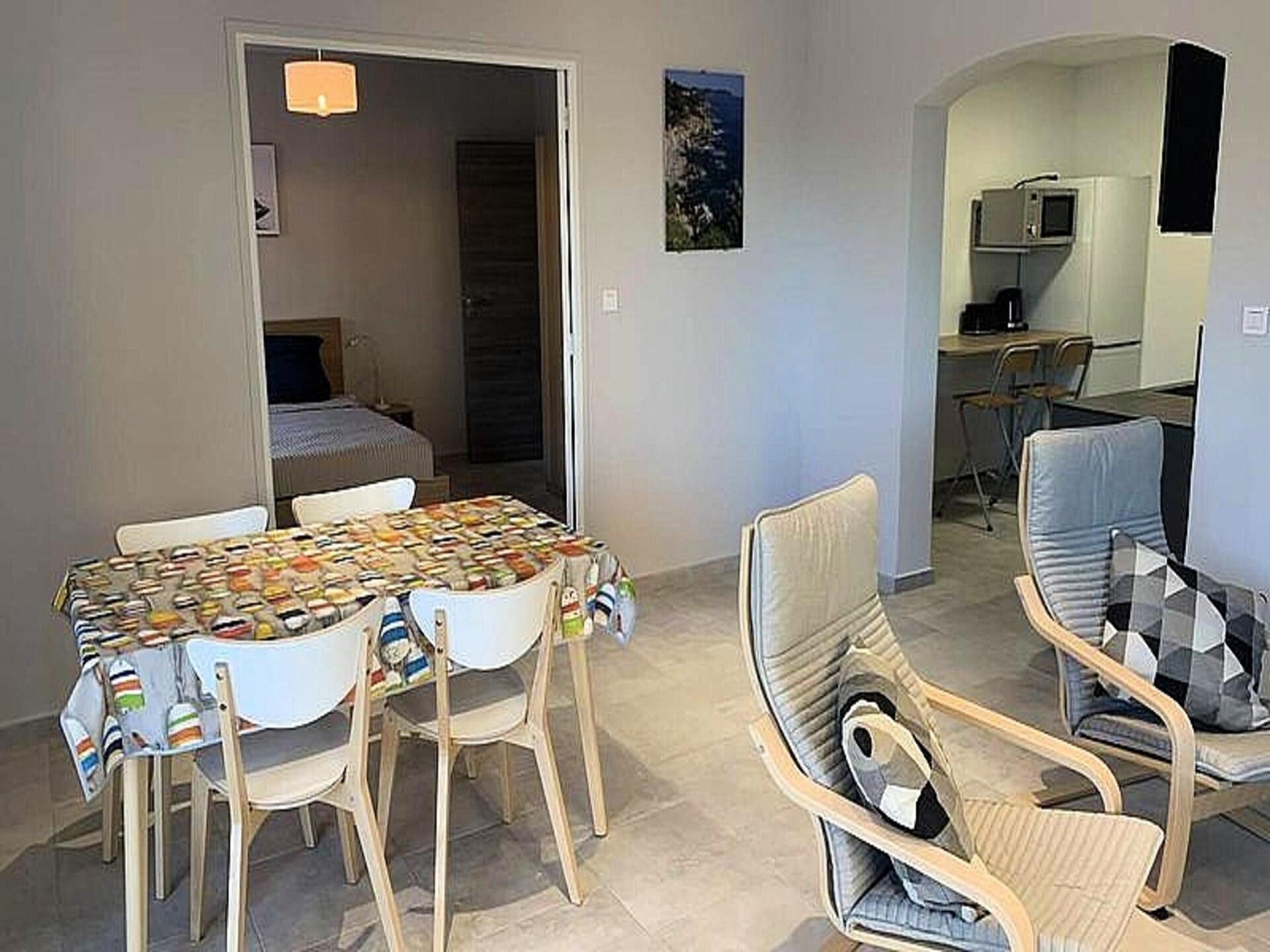 Ruim appartement voor 6 op 100m van zee met terras in Six Fours - foto 9