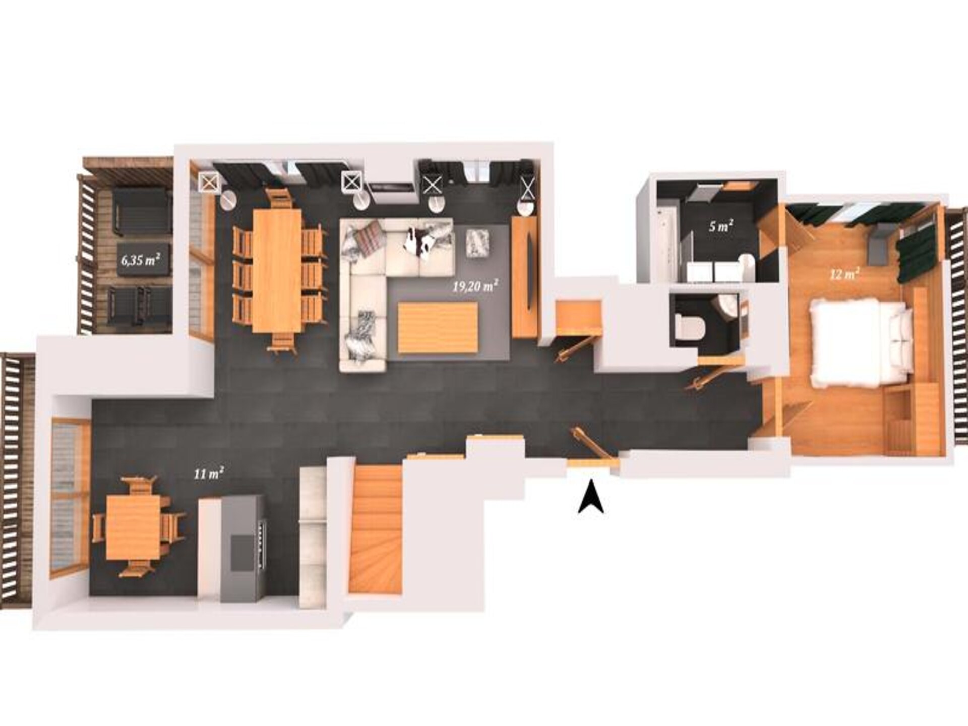 Ruim duplexappartement voor 8 personen op 150m van de piste in Courchevel - foto 18