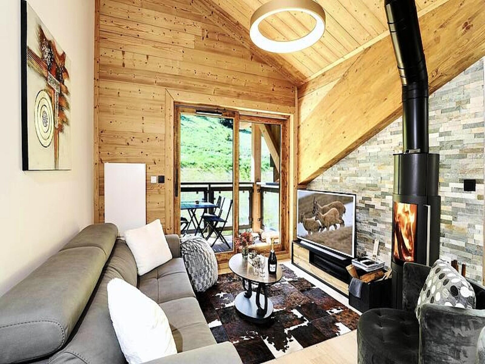 Penthouse in Courchevel Moriond met spabad, houtkachel en uitzicht - foto 9
